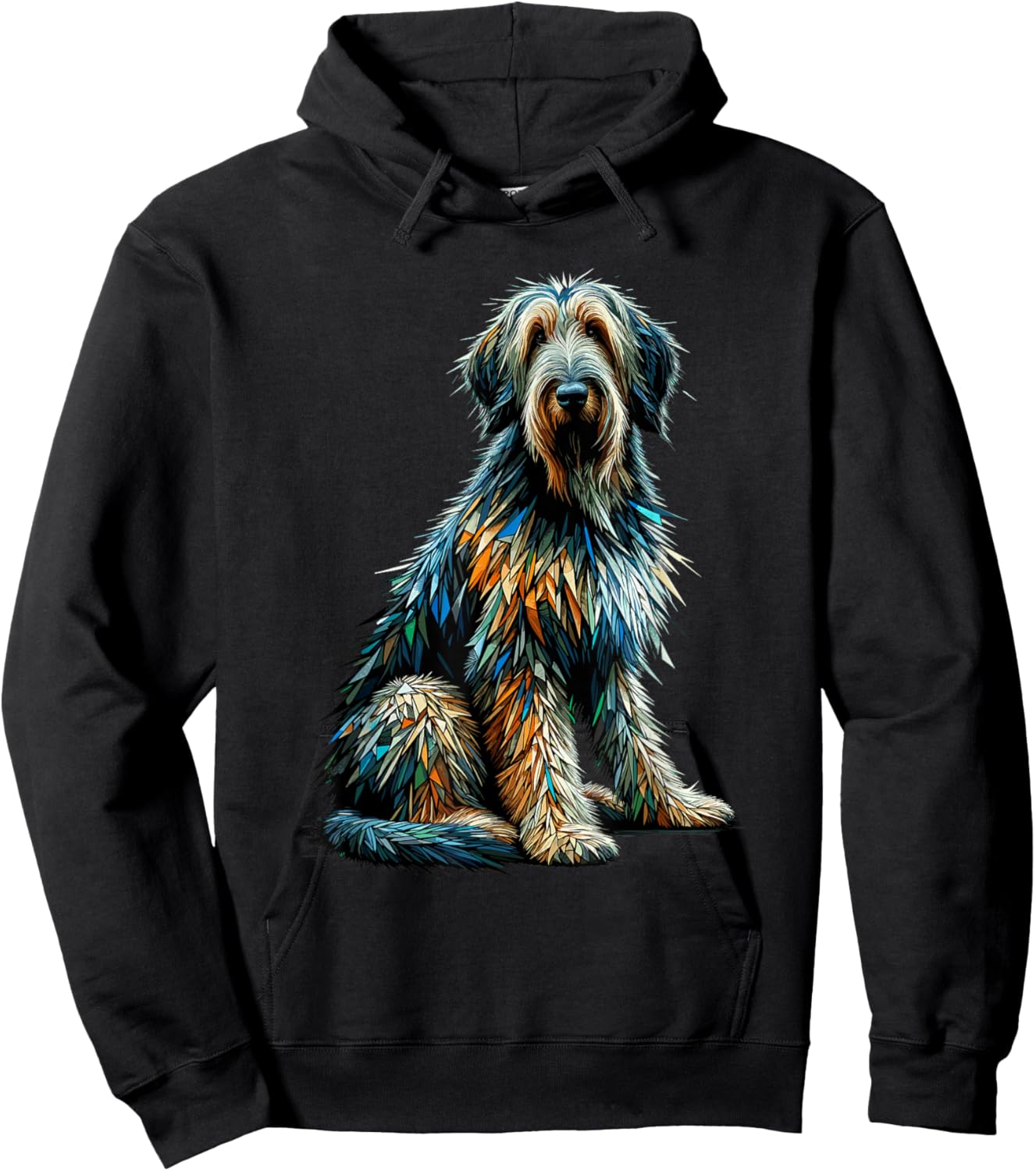Polygon Art Otterhound Otter Dog Hoodie - Hoodie | Black
