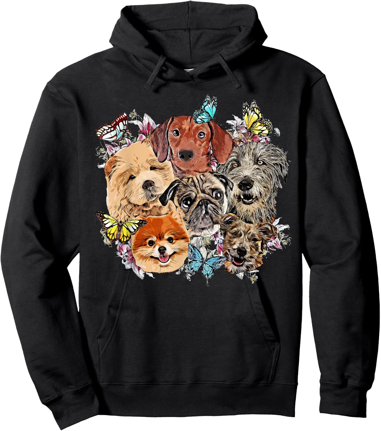 Dog Selfie Animal Pet Dog Lover Hoodie - Hoodie | Black
