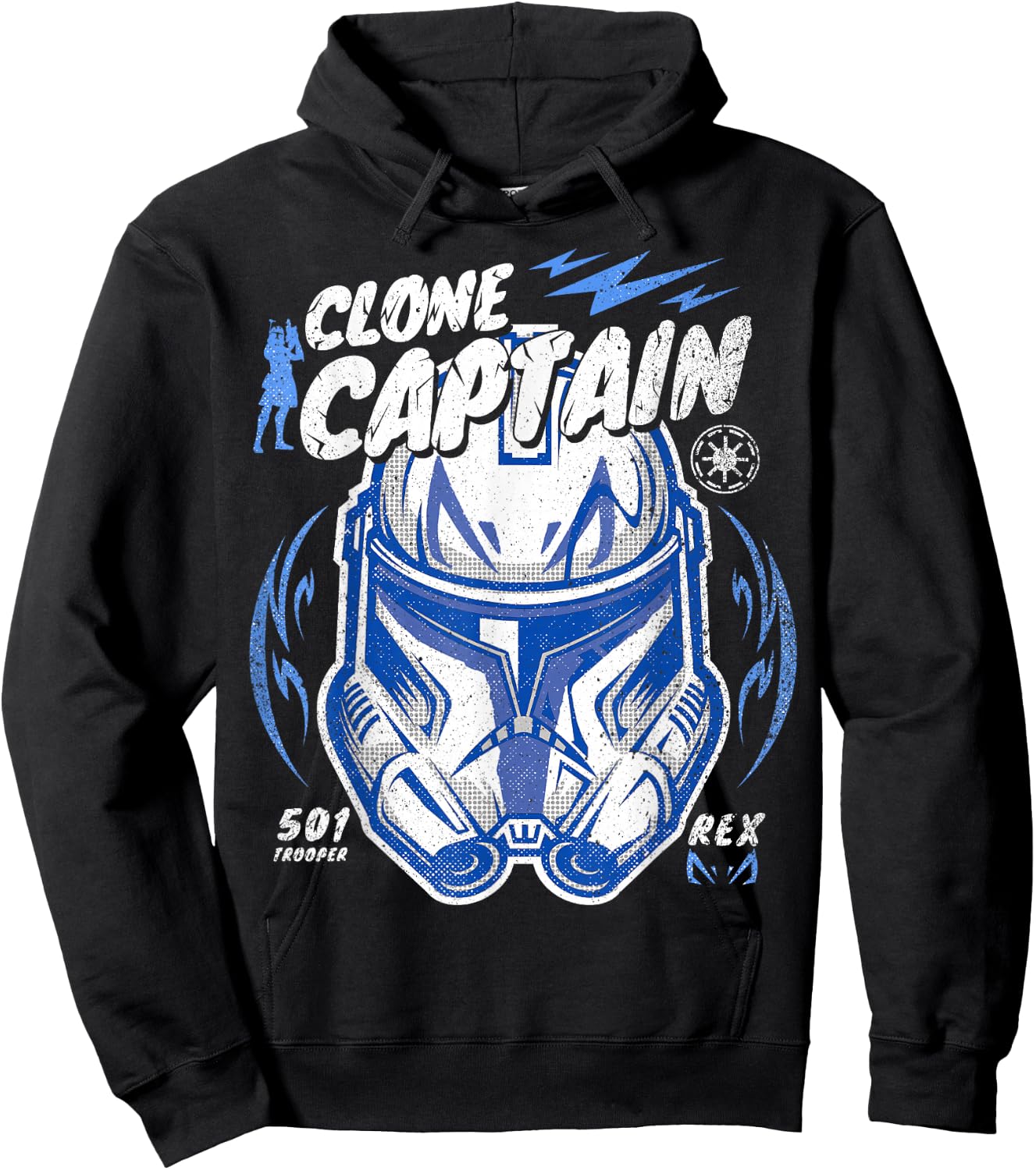 Star Wars: The Clone Wars Clone Captain Rex Big Face Hoodie - Hoodie | Black
