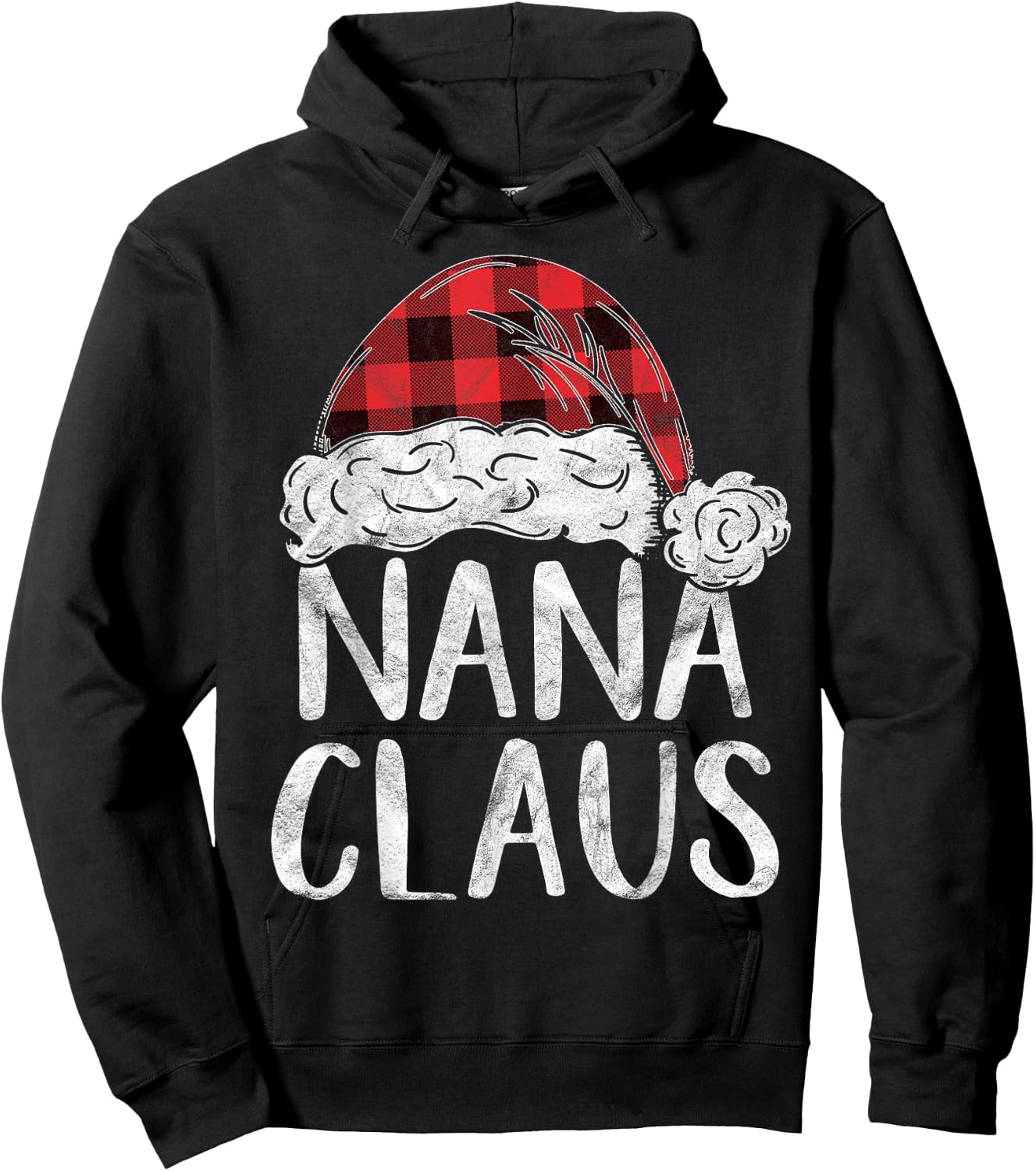 Nana Claus Christmas Costume Gift Santa Matching Family Xmas Hoodie - Hoodie | Black