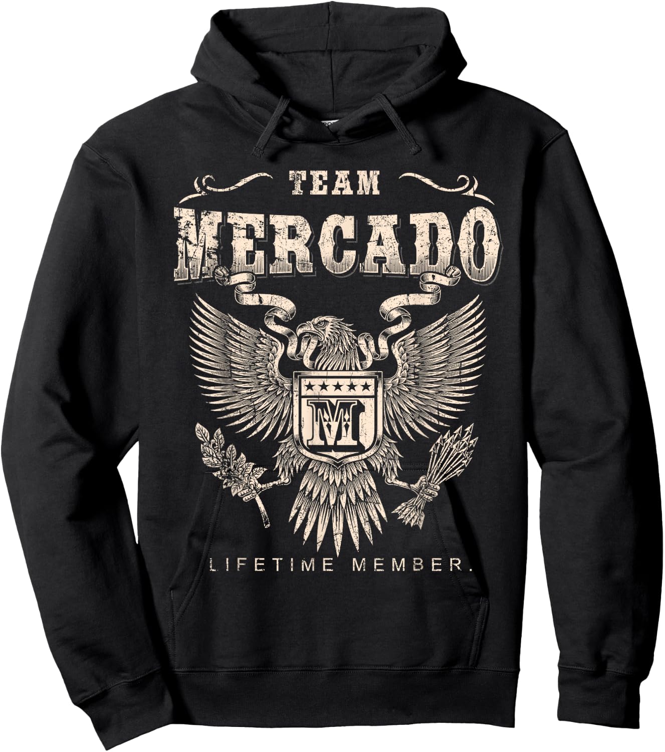 Team Mercado Family Name Lifetime Member Hoodie - Hoodie | Black
