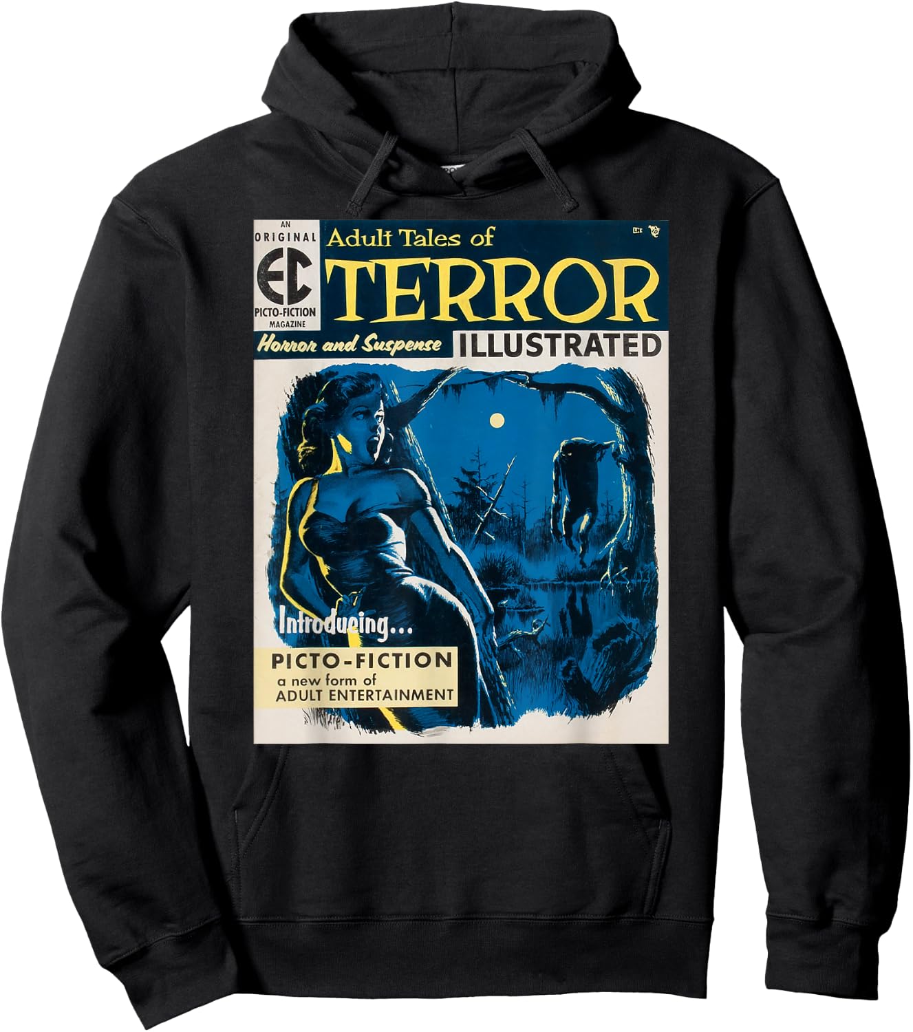 Horror Movie Vintage Pinup Girl Halloween Monster Sexy Art Hoodie - Hoodie | Black