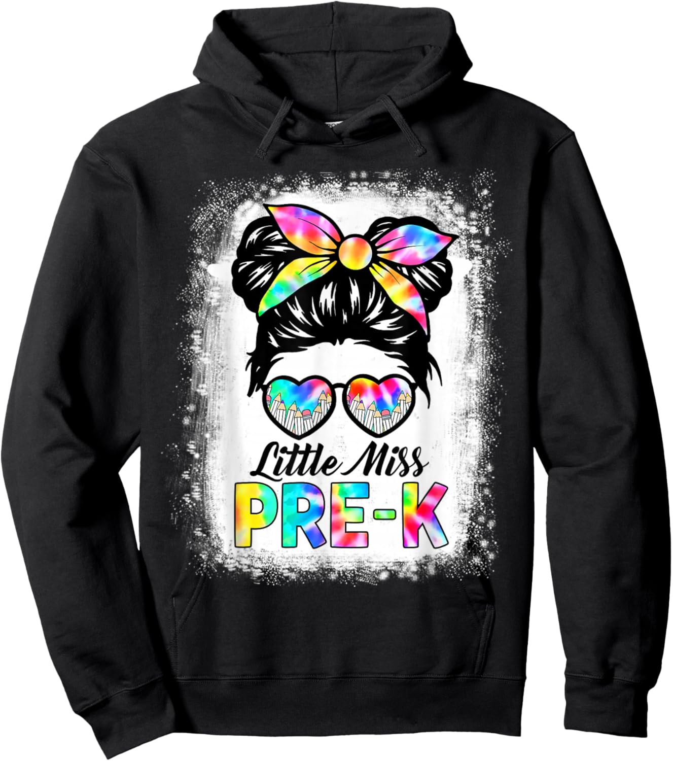 Girls PRE-K Preschool Back To School Cute Little Miss Pre-k Hoodie - Hoodie | Black
