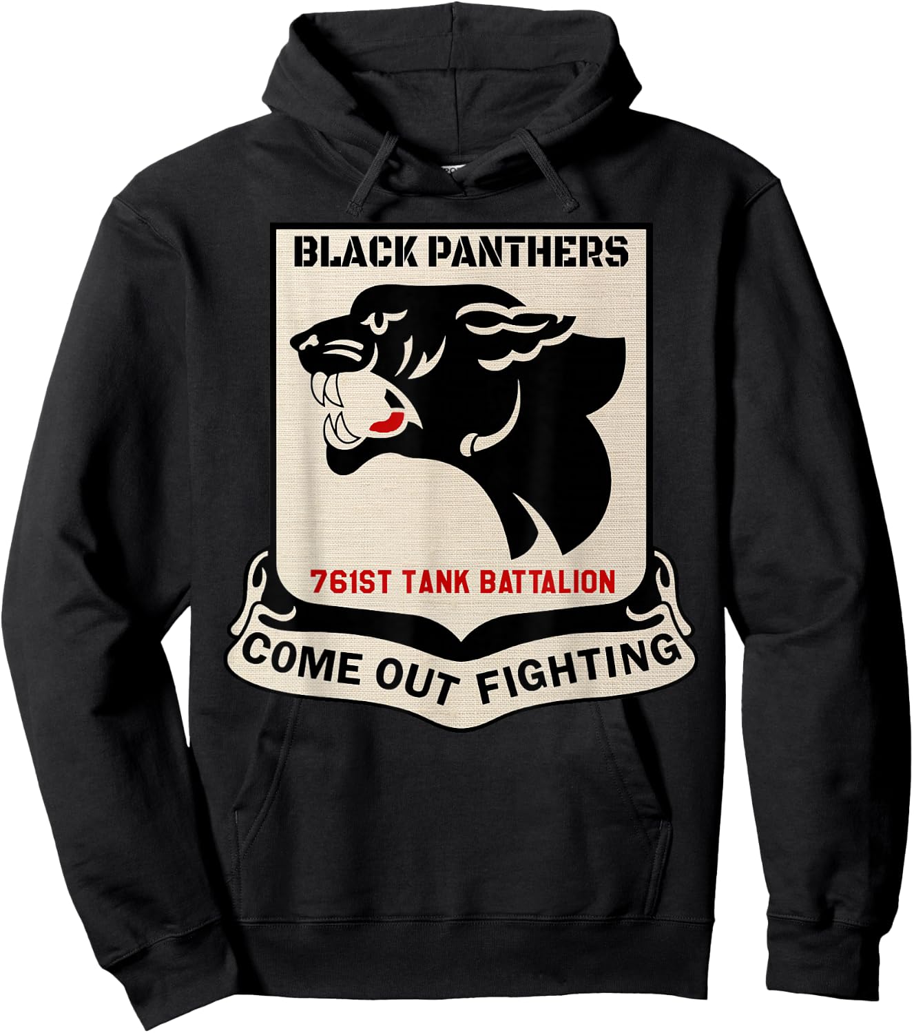 WW2 USA 761st Tank Battalion African American Black Panthers Hoodie - Hoodie | Black
