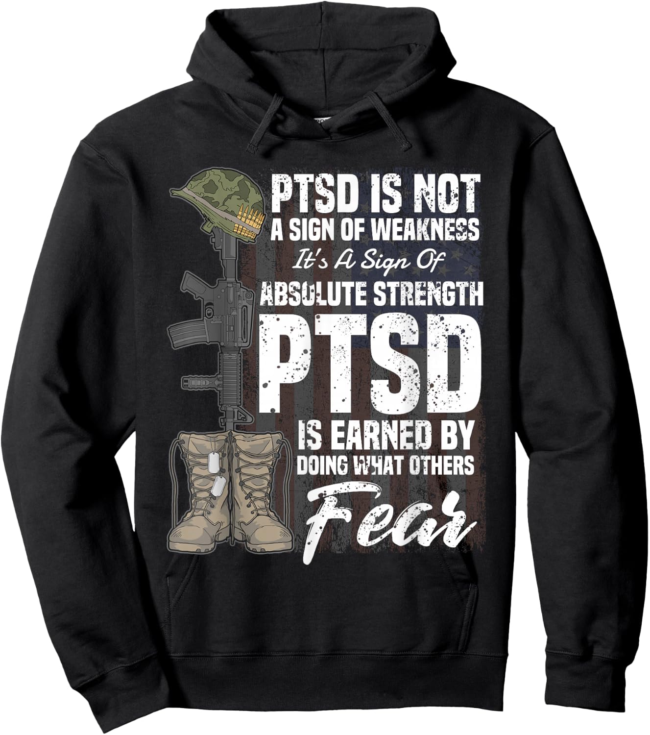 PTSD Awareness Gifts Psychical Wounds Search Hoodie - Hoodie | Black