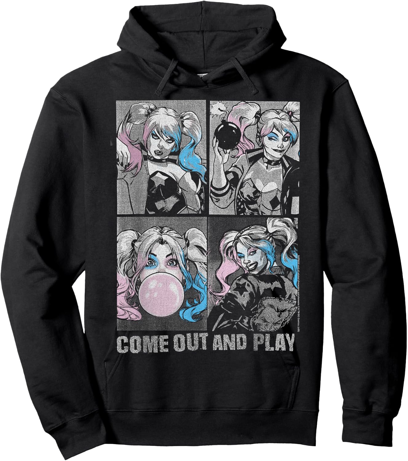 DC Comics Batman Harley Quinn Come Play C1 Hoodie - Hoodie | Black