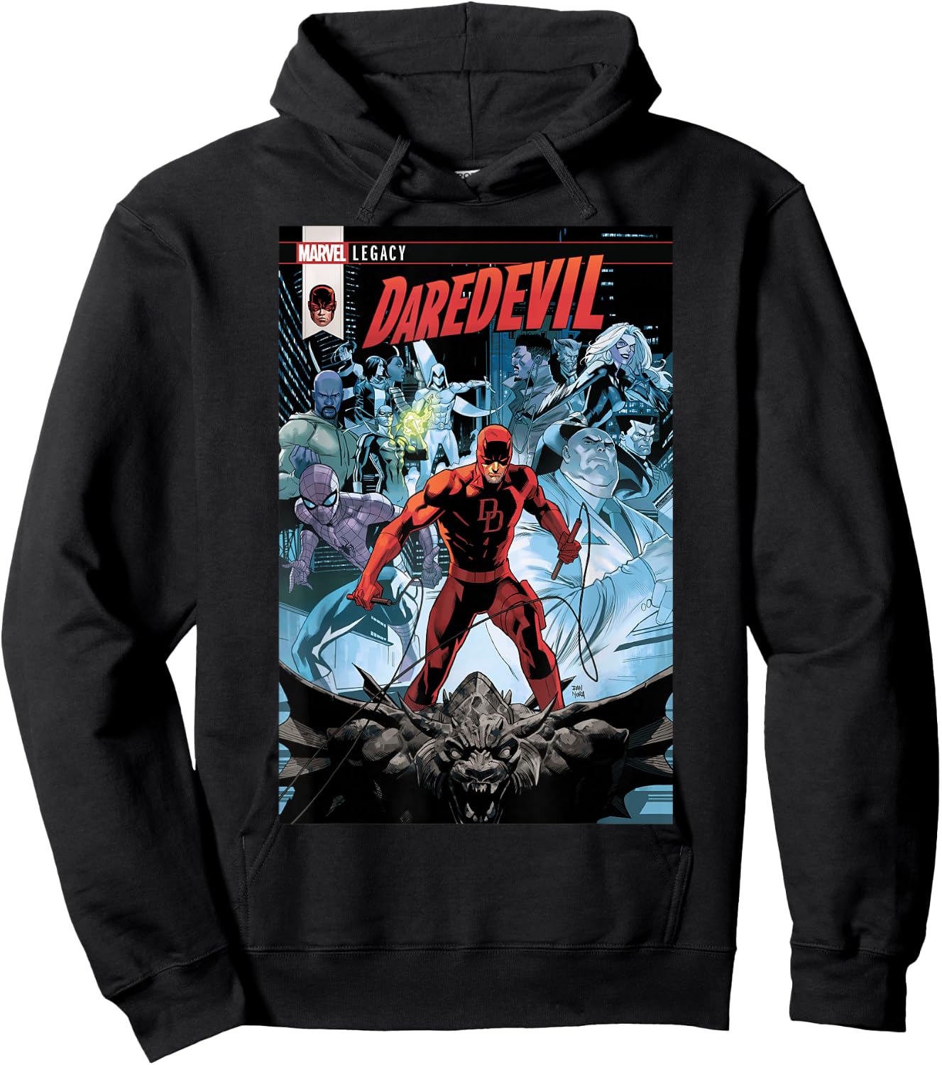Marvel Daredevil Legacy Comic Cover Small Hoodie - Hoodie | Black