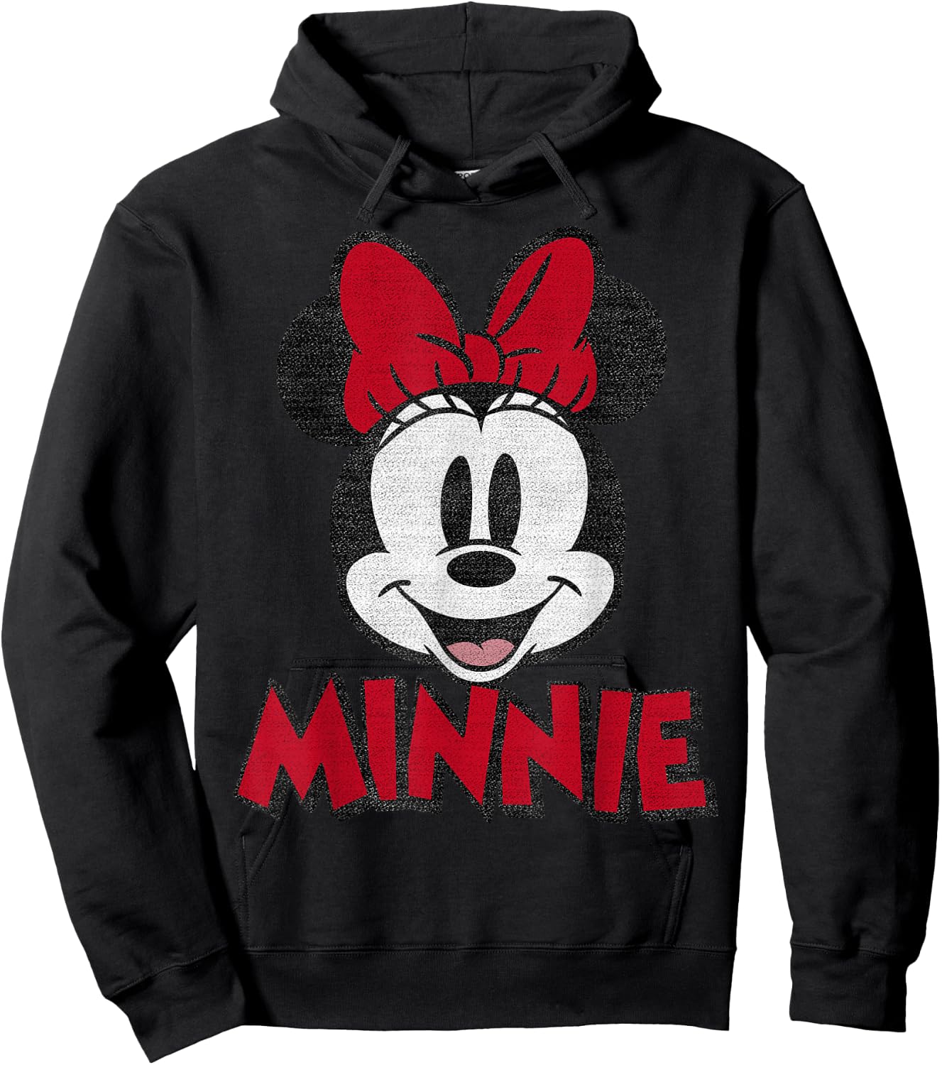 Disney Mickey And Friends Minnie Mouse Classic Portrait Short Sleeve Hoodie - Hoodie | Black