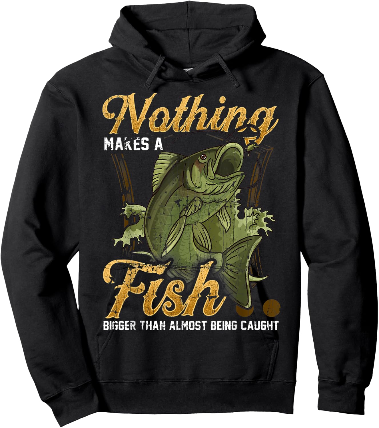 Funny Deep Sea Fishing Saltwater Fishing Fisherman Hoodie - Hoodie | Black