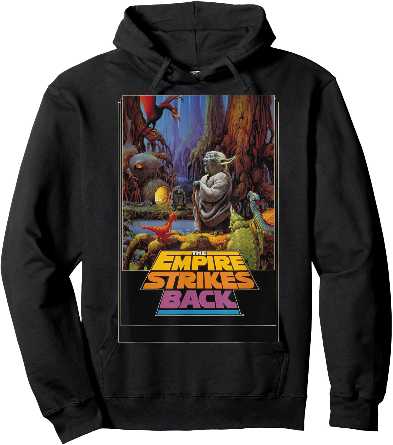 Star Wars The Empire Strikes Back Yoda Hoodie - Hoodie | Black