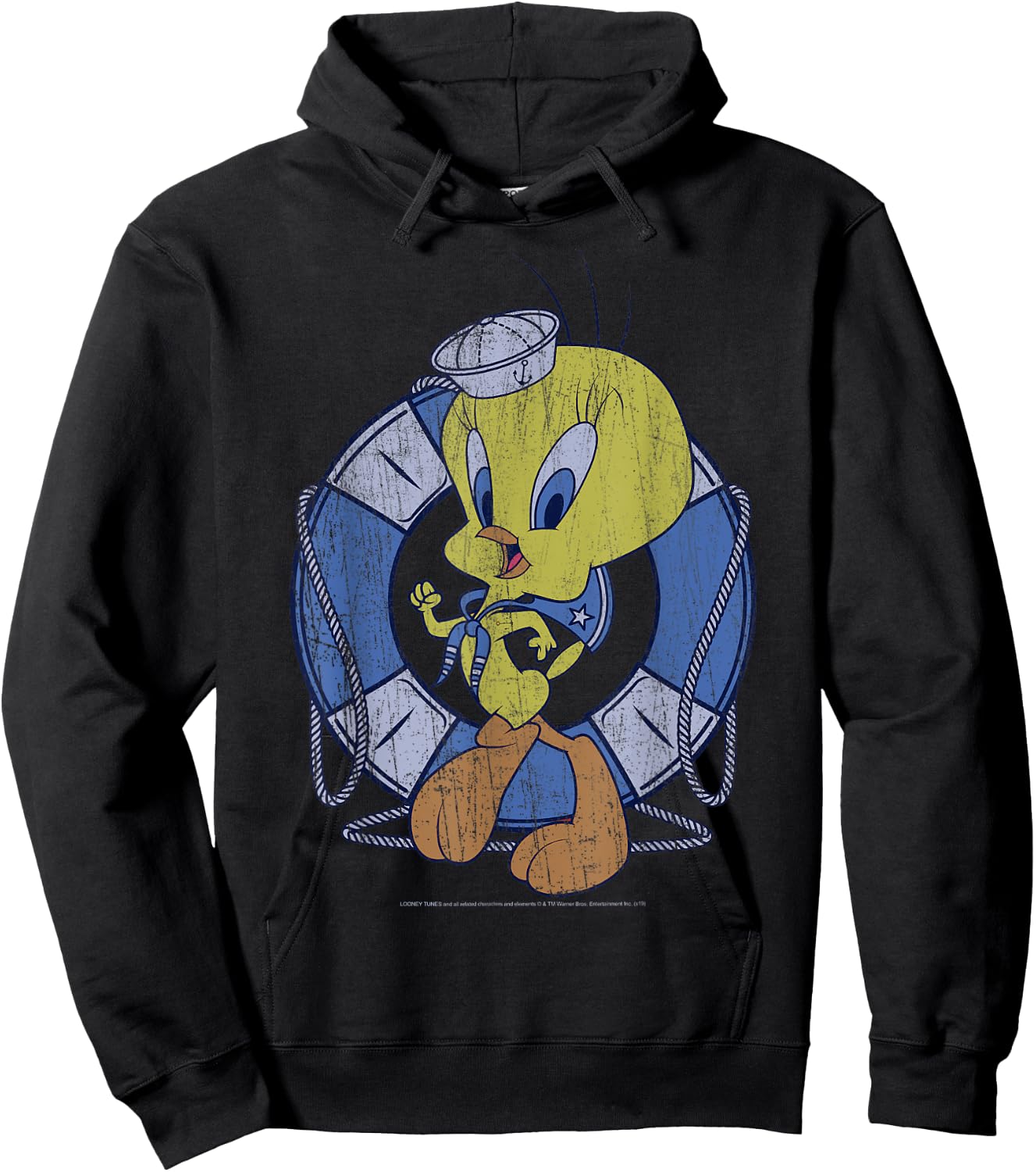 Looney Tunes Tweety Bird Sailor Portrait Hoodie - Hoodie | Black