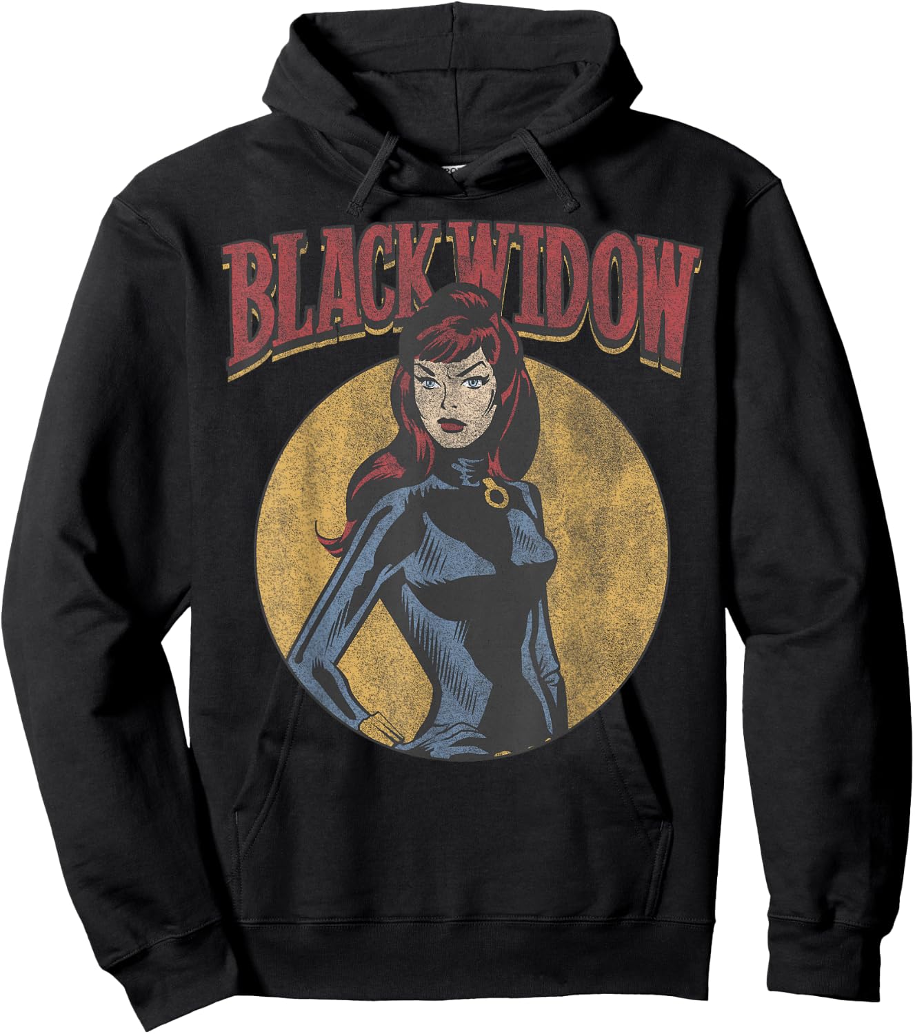 Marvel Black Widow Retro Circle Portrait Small Hoodie - Hoodie | Black