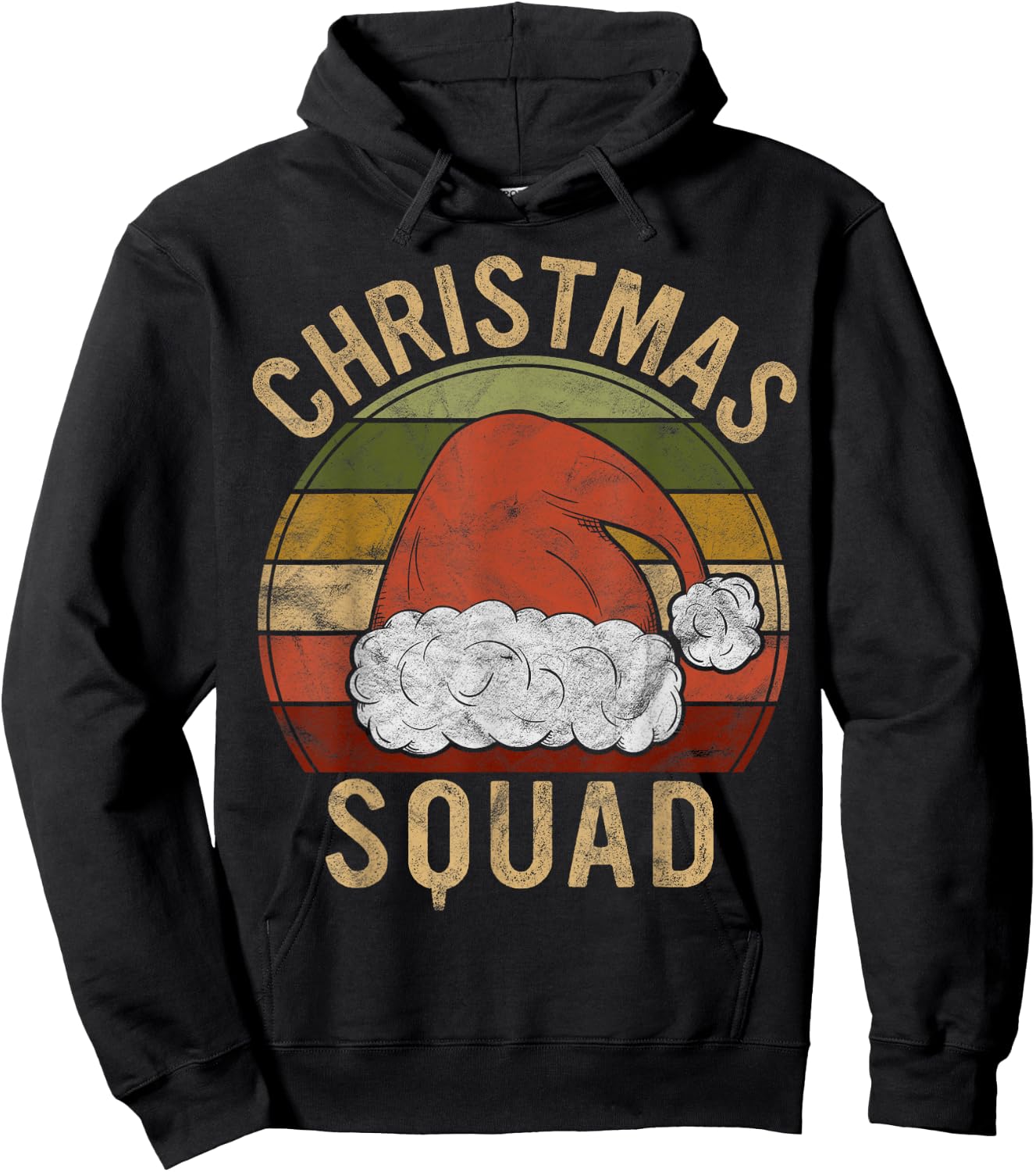Christmas Squad Costume Gift Santa Matching Family Xmas Hoodie - Hoodie | Black