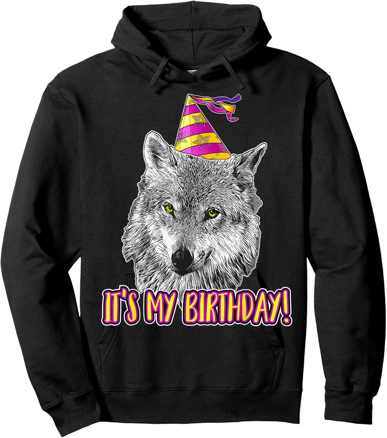 Wolf Birthday Themed Party Wolves Theme Girl Wolf Lover Hoodie - Hoodie | Black