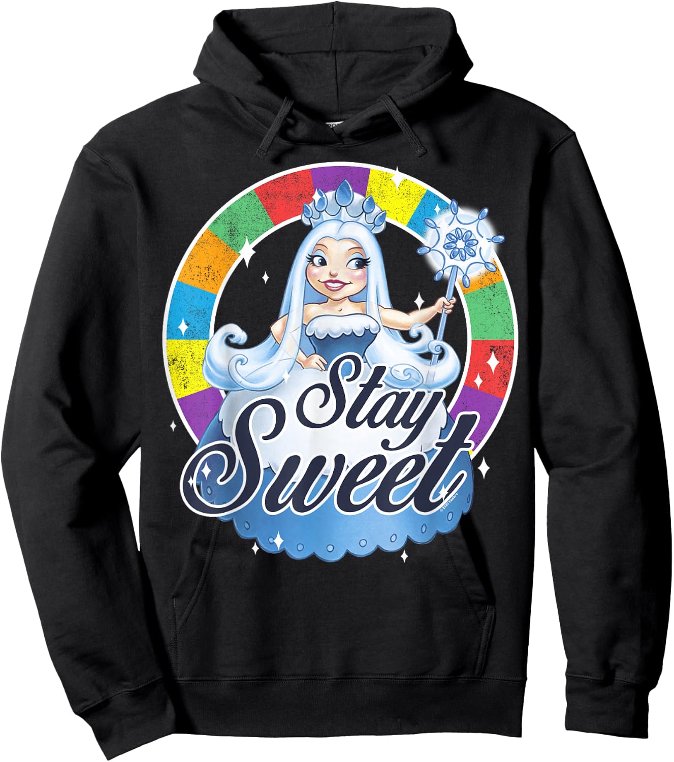 Candy Land Stay Sweet Princess Frostine Game Wheel Logo Hoodie - Hoodie | Black