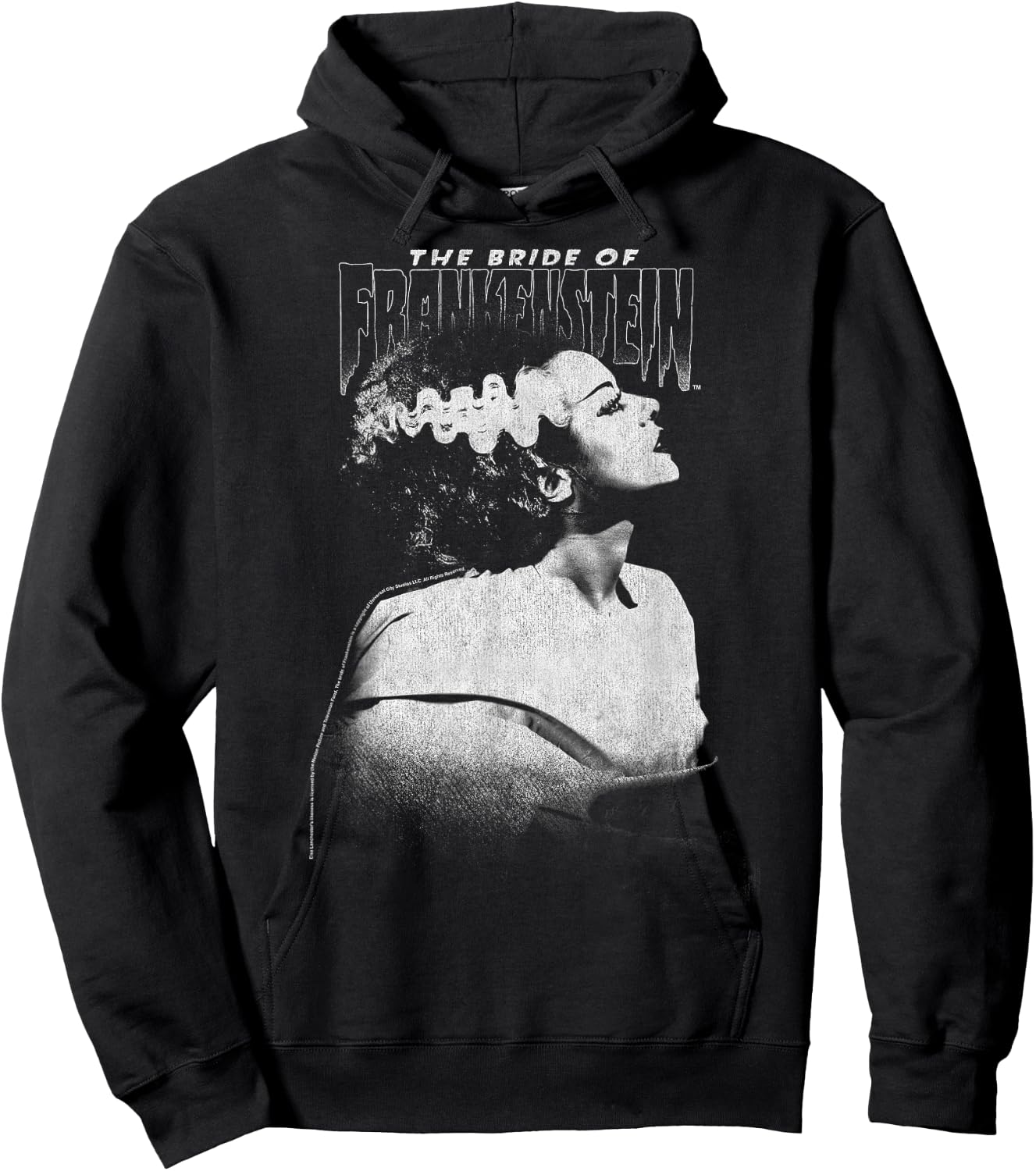 Universal Monsters Bride Of Frankenstein Dark Portrait Hoodie - Hoodie | Black