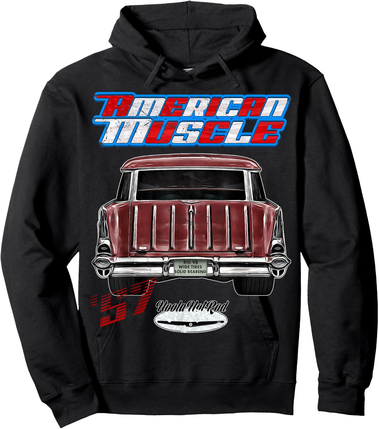 Rockabilly,1957,Nomad,Beil Air,Belair,rusty car,distressed Hoodie - Hoodie | Black