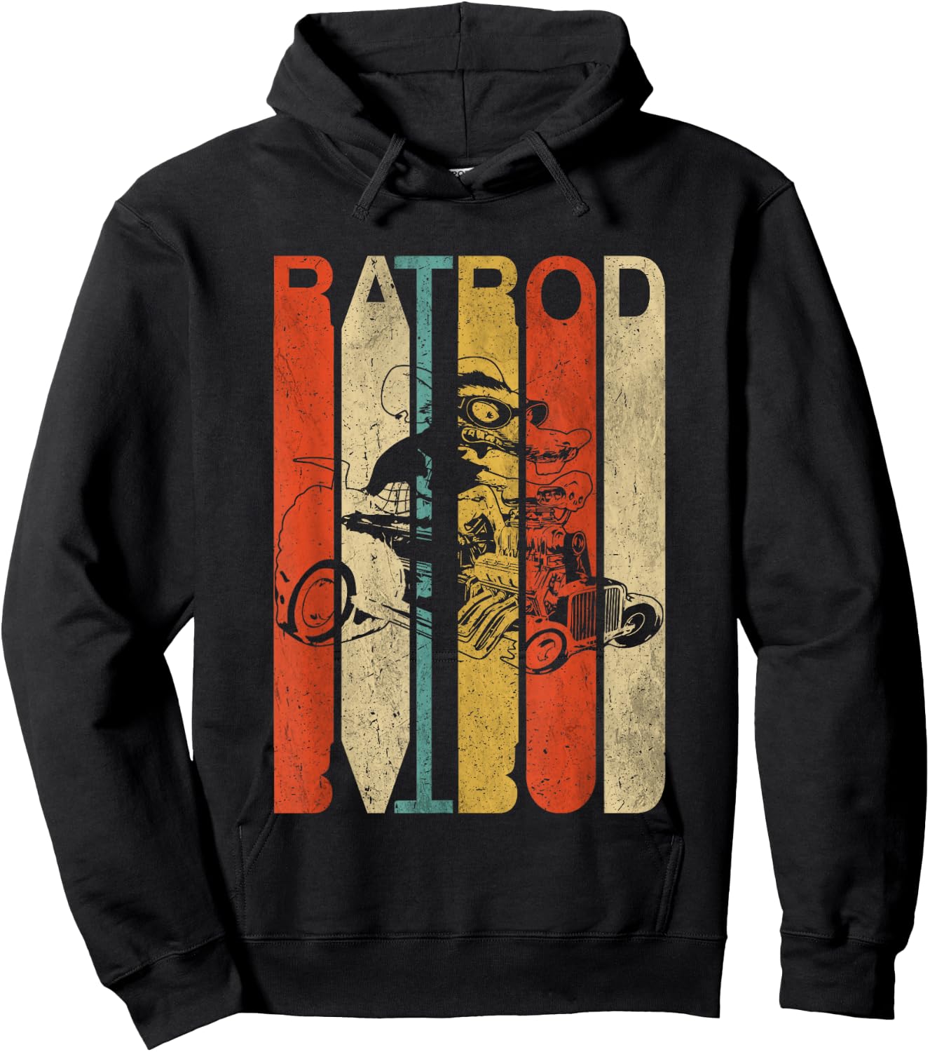 Rat Rod Drag Racing Old Cars Vintage Rat Rod Hoodie - Hoodie | Black