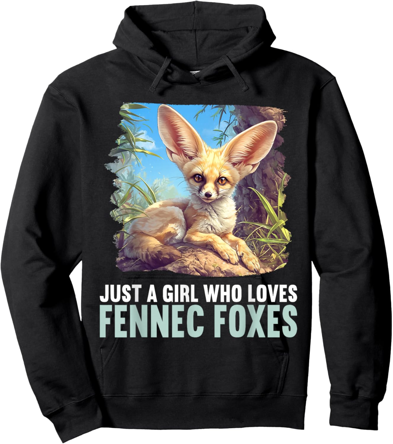 Just a Girl who loves Fennec Foxes Fennec Fox Hoodie - Hoodie | Black