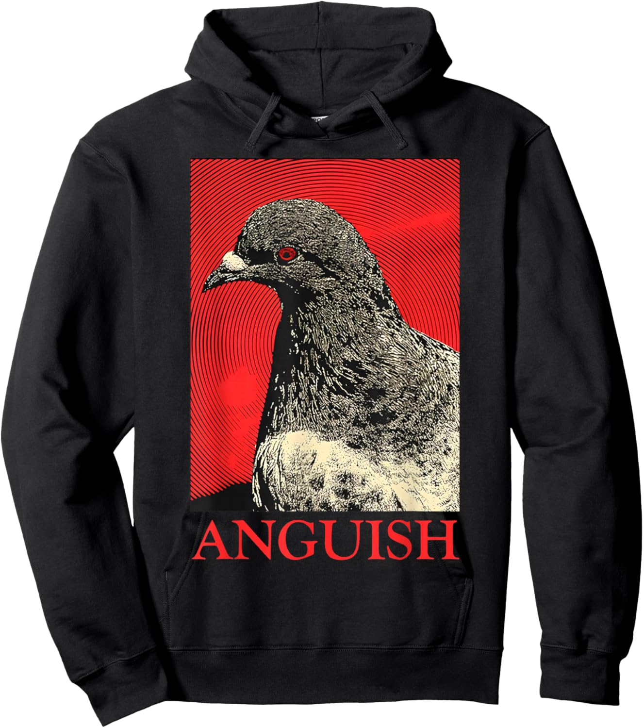 Anguish Pigeon vintage , Small, Black Hoodie - Hoodie | Black