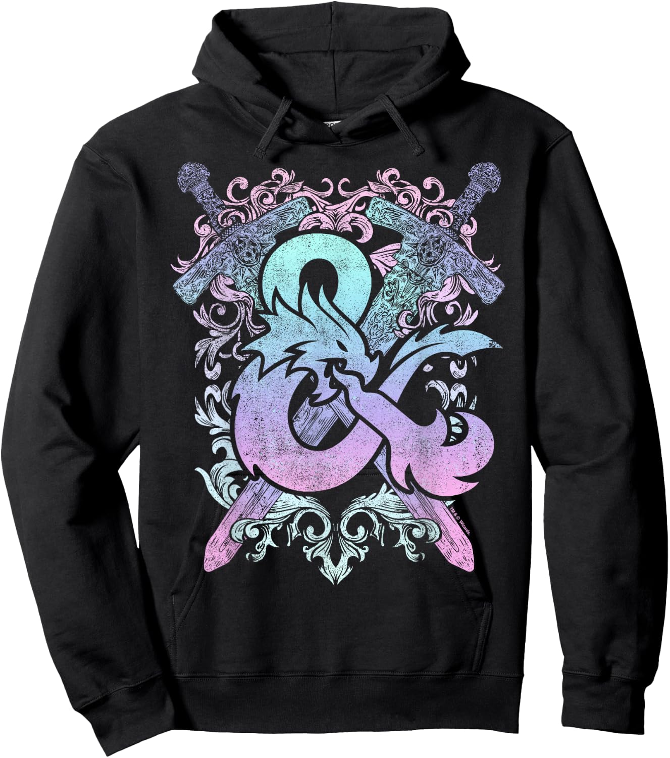 Dungeons & Dragons Ampersand Pastel Logo Hoodie - Hoodie | Black
