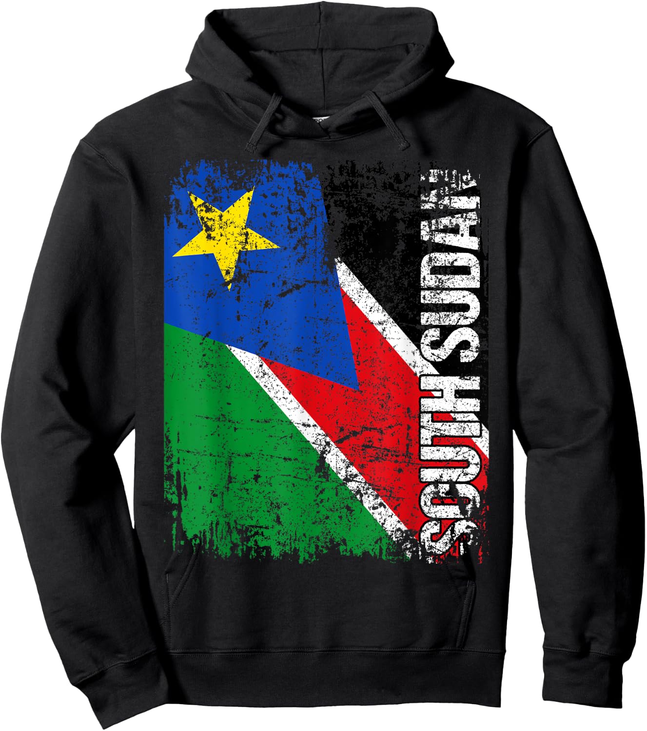 SOUTH SUDAN Flag Vintage Distressed SOUTH SUDAN Hoodie - Hoodie | Black