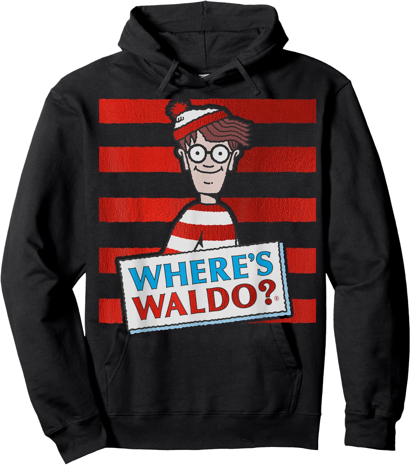 Where's Waldo Waldo Stripes Hoodie - Hoodie | Black