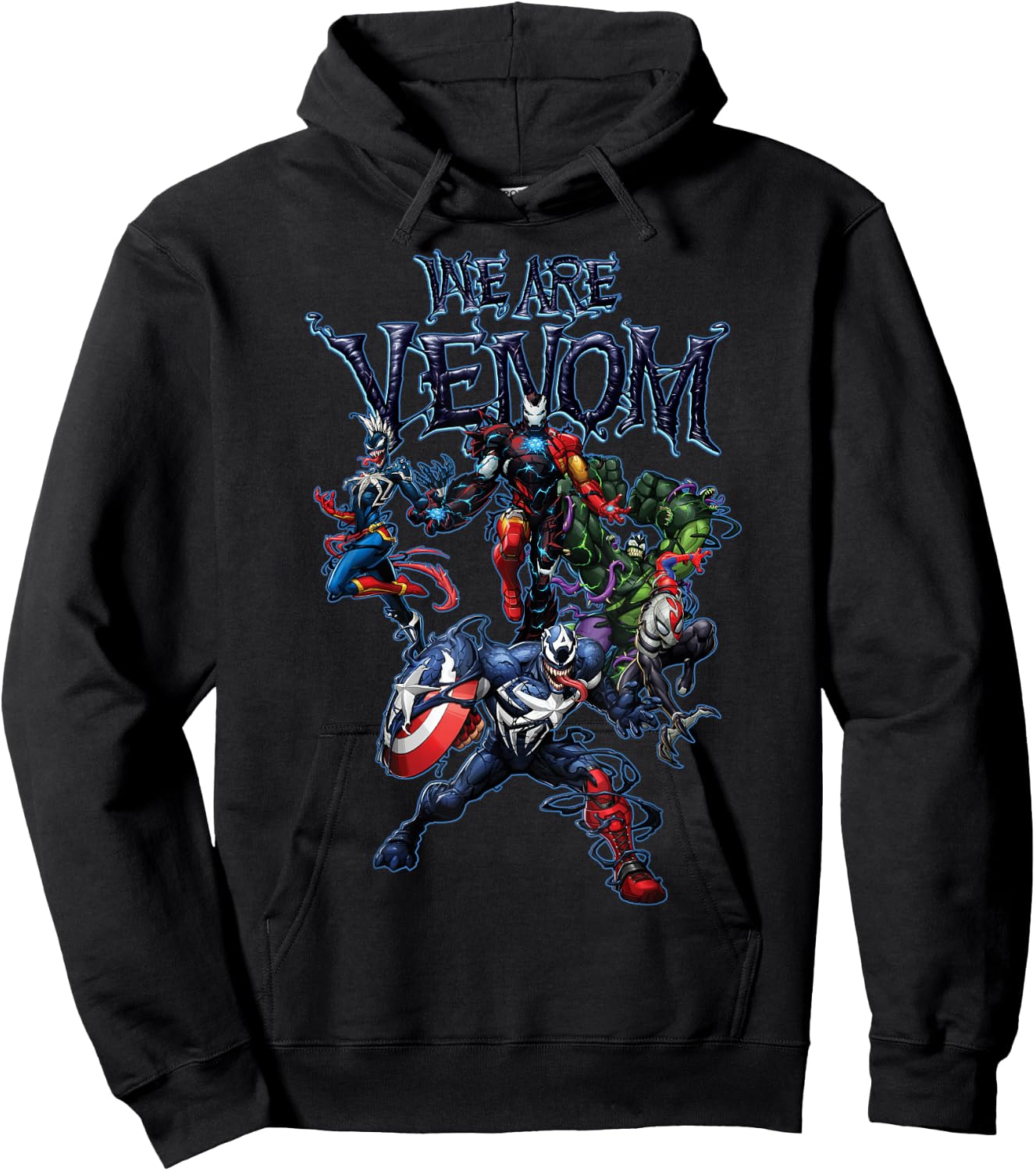 Marvel Spider-Man Maximum Venom Group Shot We are Venom Hoodie - Hoodie | Black