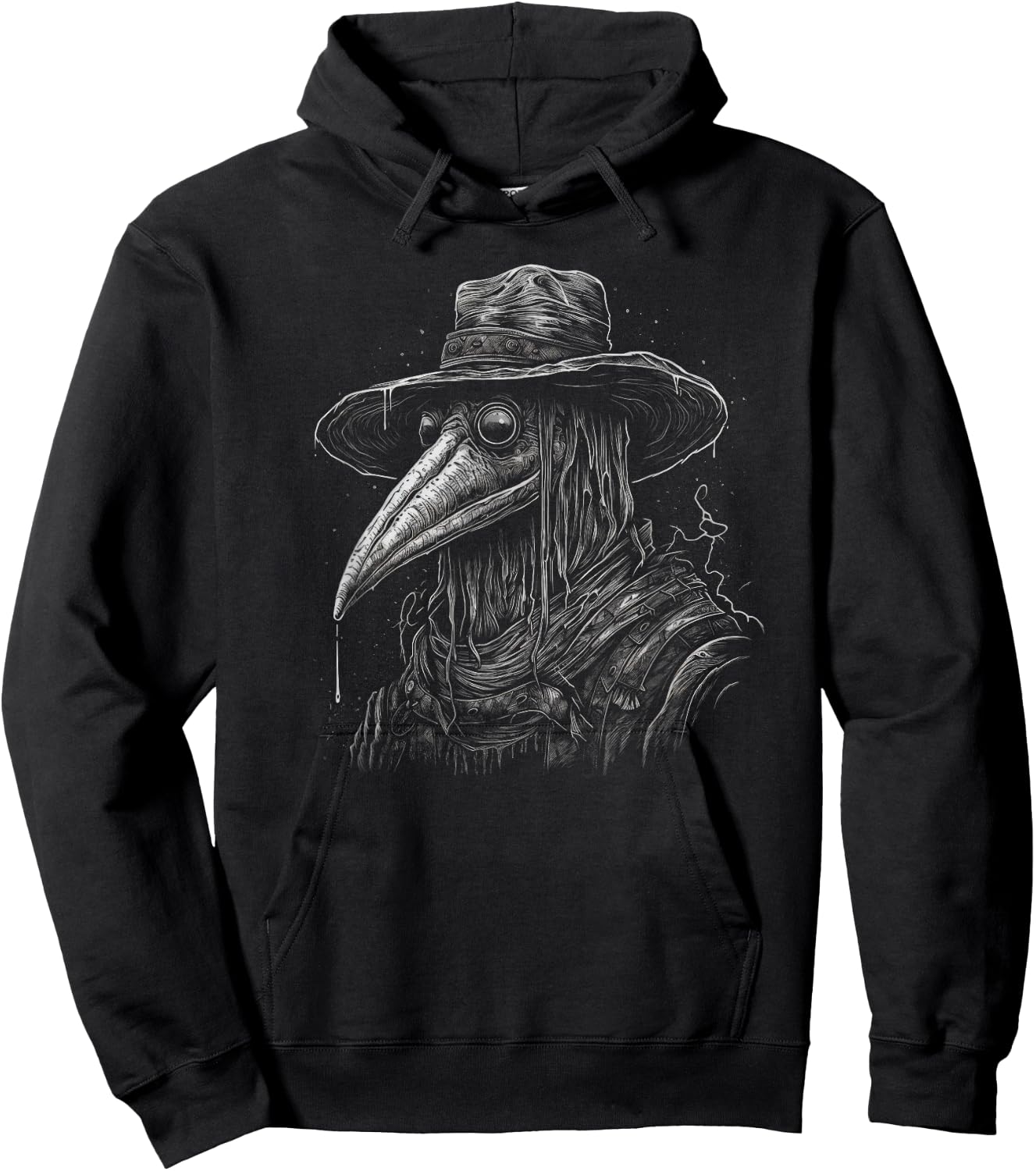 Funny Plague Doctor cool Grunge Style leeches medical Hoodie - Hoodie | Black