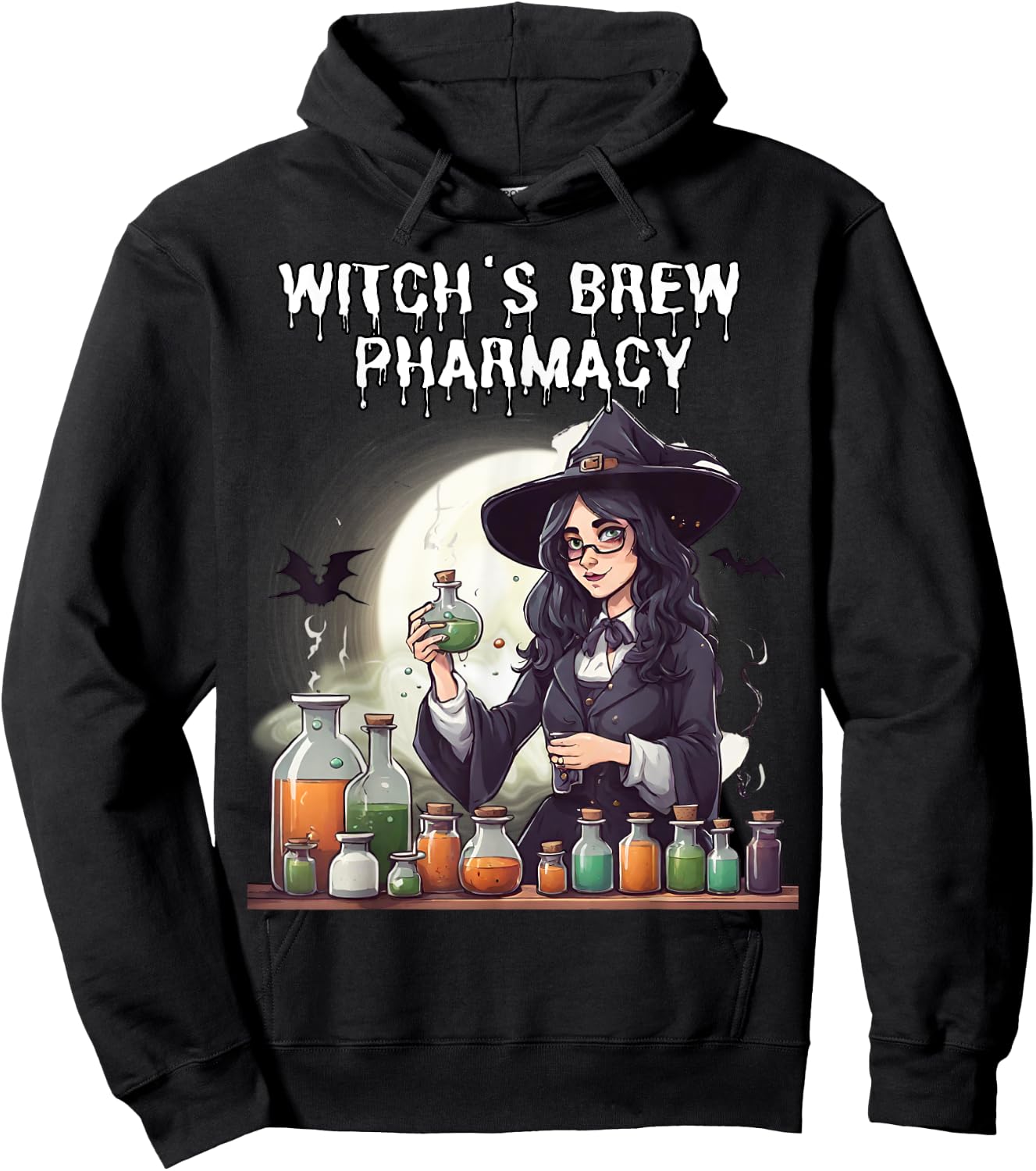 Witch's Brew Pharmacy Wizard Pharmacist Halloween costume Hoodie - Hoodie | Black