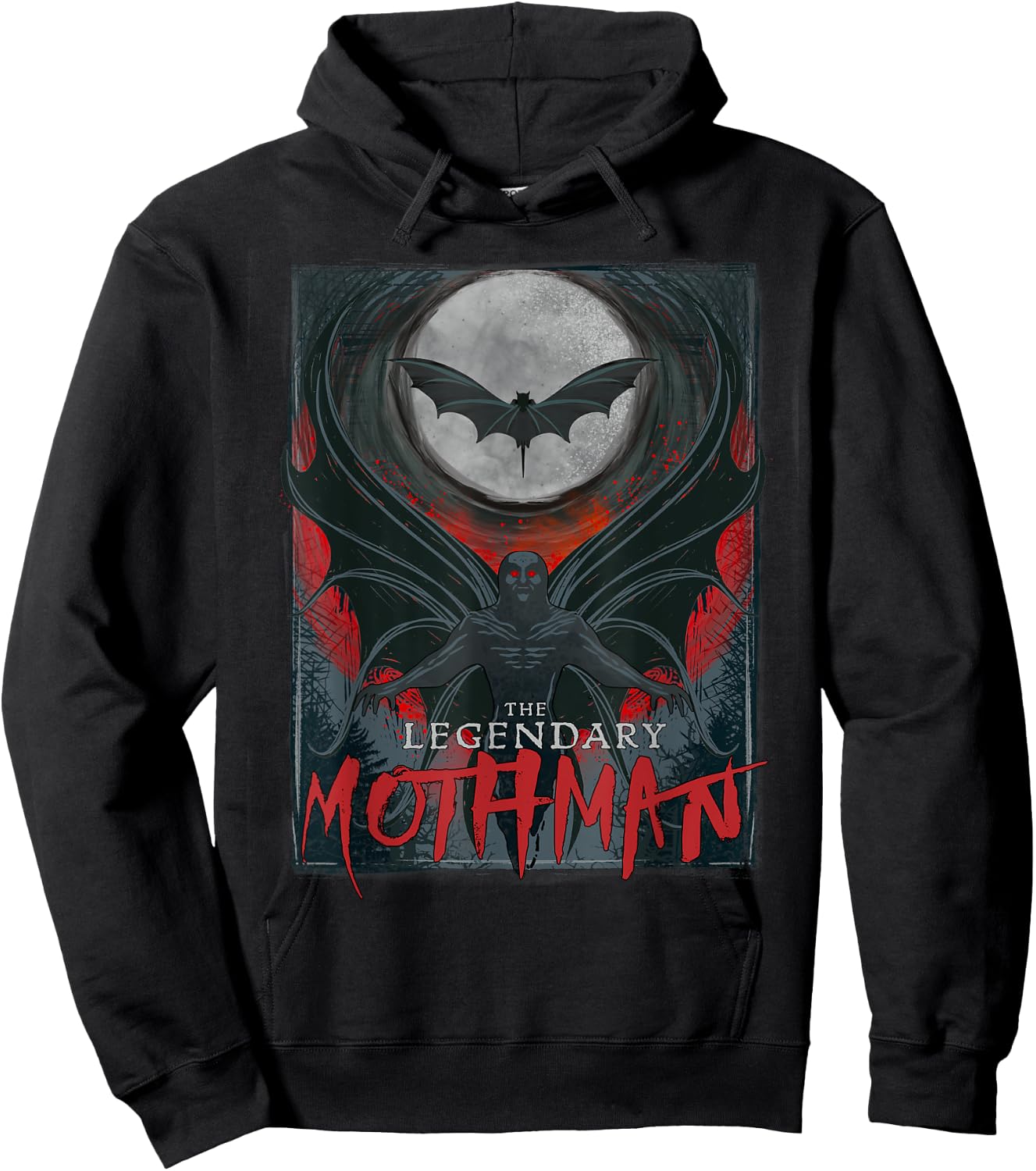 Mothman Legend, Cryptozoology, Cryptids Fun Cult Movie Hoodie - Hoodie | Black