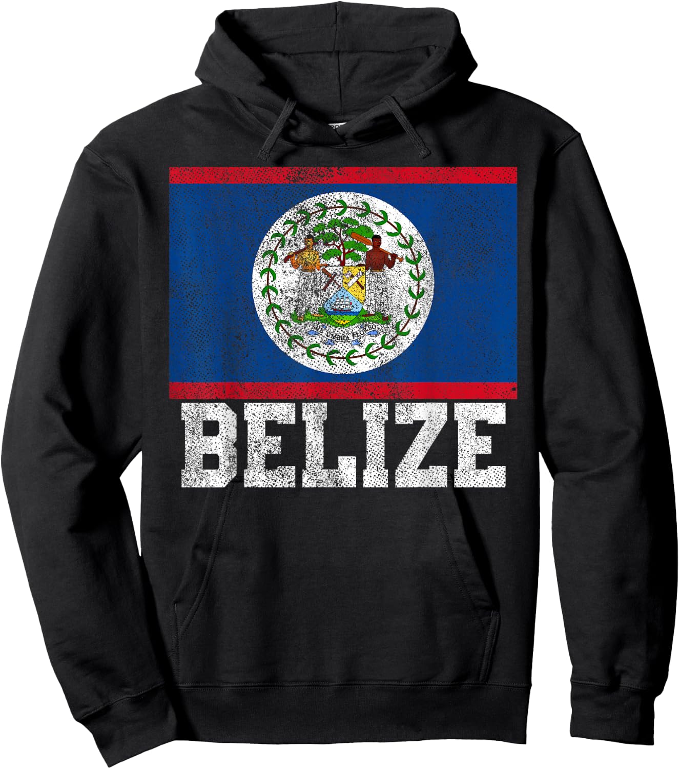 Belize Flag National Pride Roots Country Nation Souvenir Hoodie - Hoodie | Black