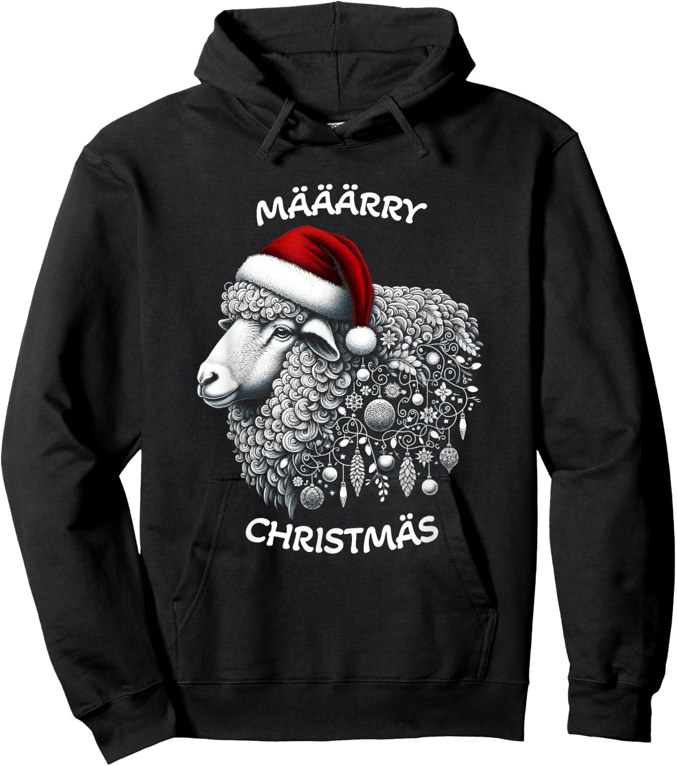 Merry Christmas Funny Holiday Christmas Party Hoodie - Hoodie | Black
