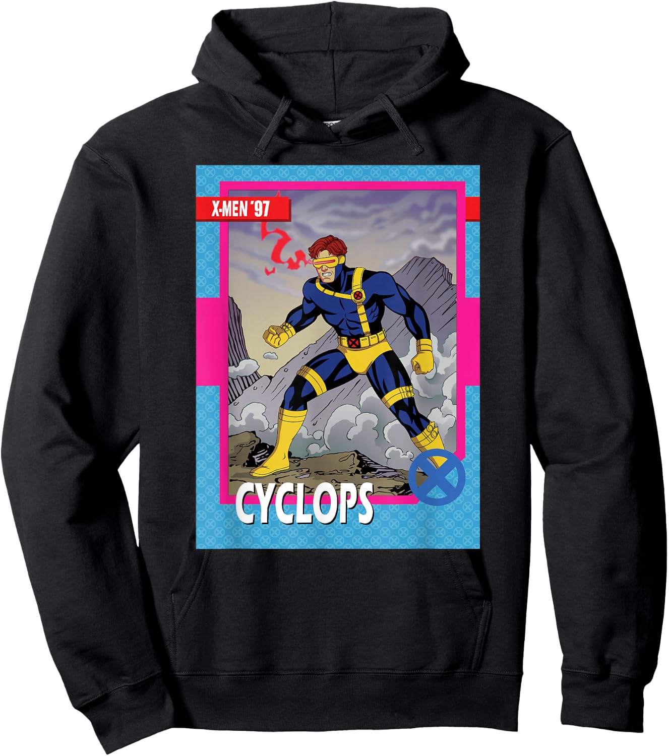 Marvel Studios X-Men '97 Cyclops Retro Trading Card Hoodie - Hoodie | Black