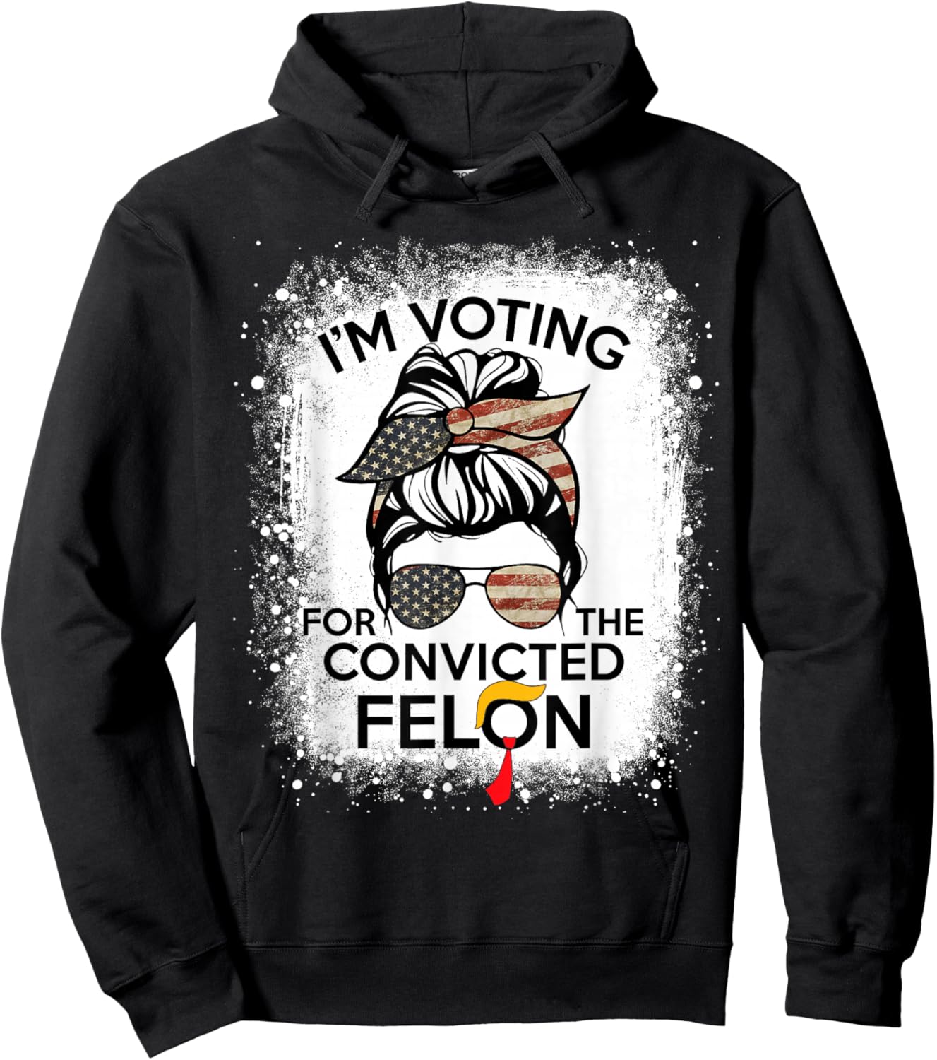 Trump 2024 Convicted Felon, I'm Voting Convicted Felon 2024 , Small, Black Hoodie - Hoodie | Black