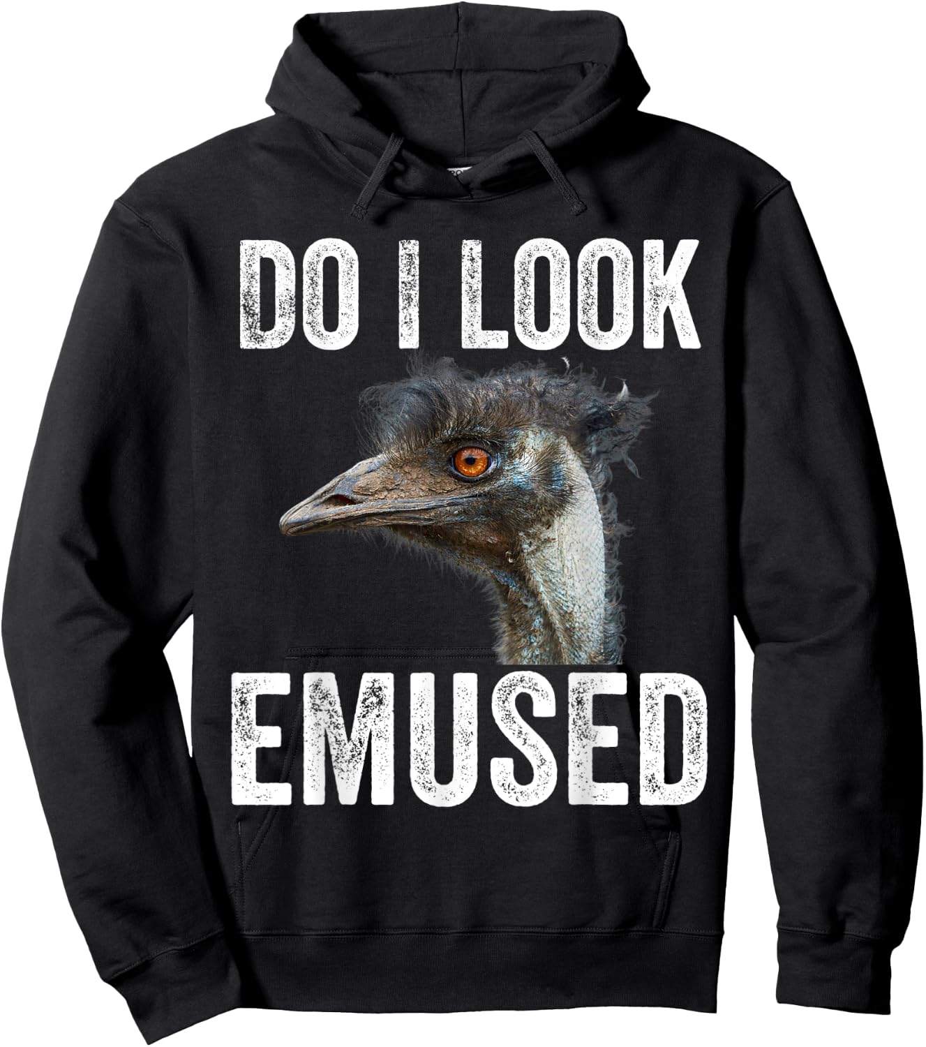 Do I Look Emused Funny Emu Animal Love Emus Bird Funny Hoodie - Hoodie | Black
