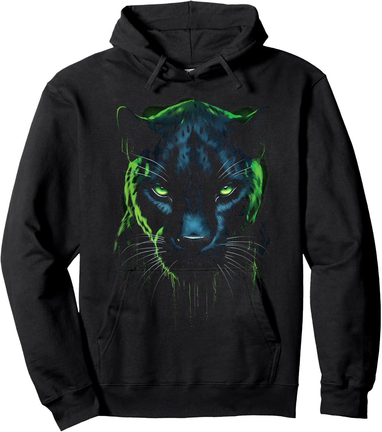 Panther with beautiful green eyes black panthers Hoodie - Hoodie | Black