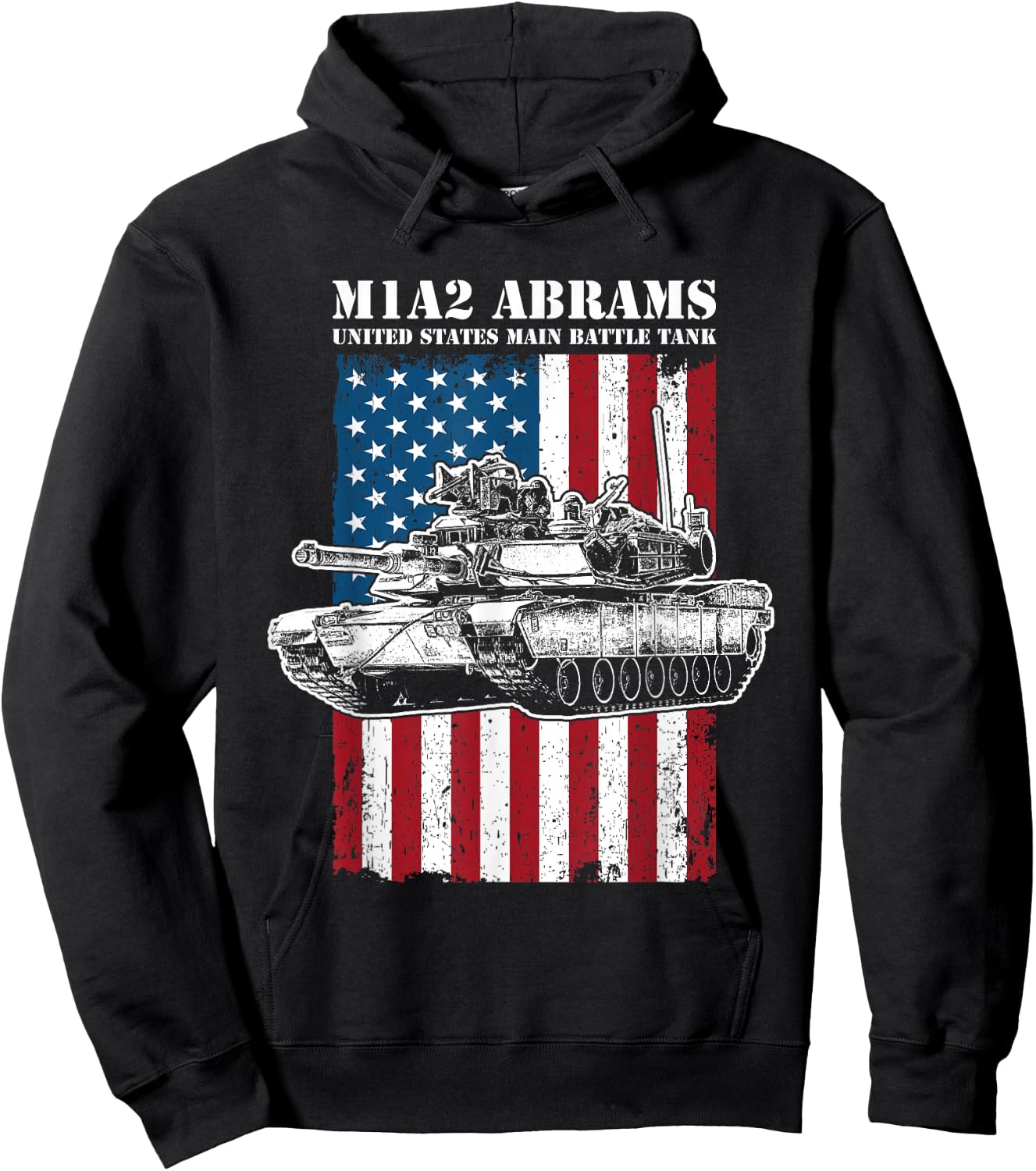 M1A2 Abrams Tank Hoodie - Hoodie | Black