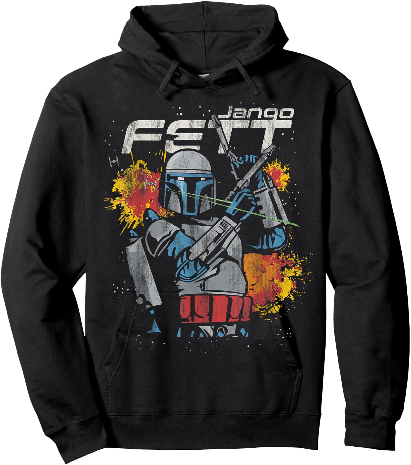Star Wars Jango Fett Hero Blasters Mandalorian Prequel Hoodie - Hoodie | Black
