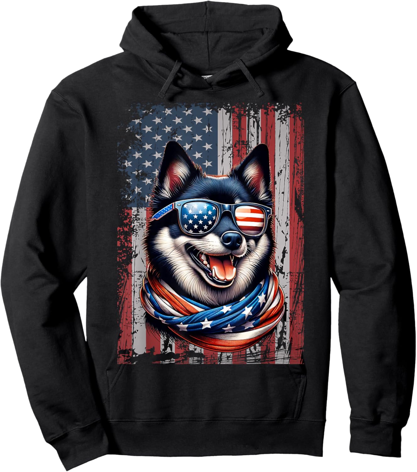 Schipperke Dog Lover Flag 4th Of July Patriotic Hoodie - Hoodie | Black