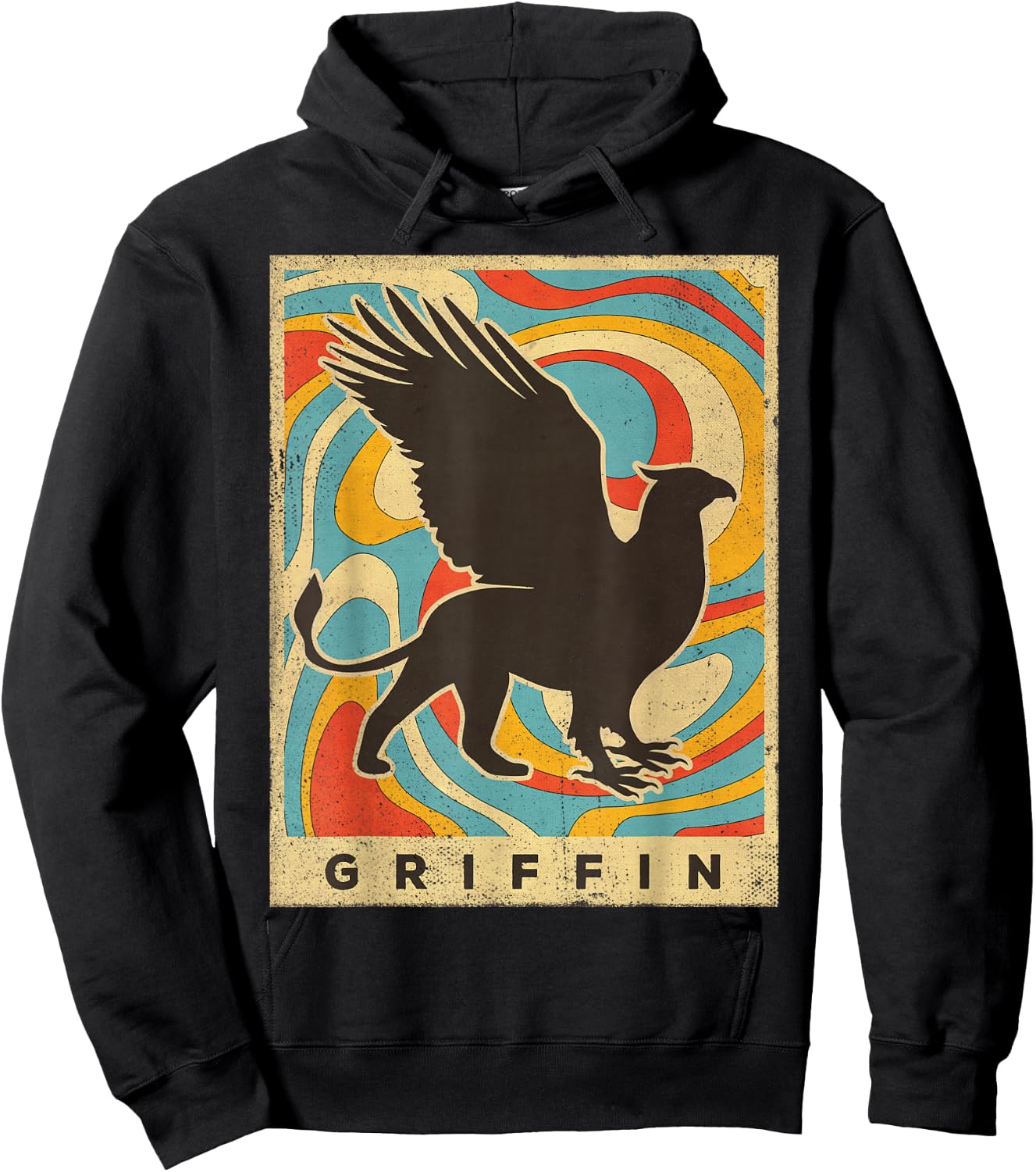 Vintage Griffin Retro Gift Hoodie - Hoodie | Black