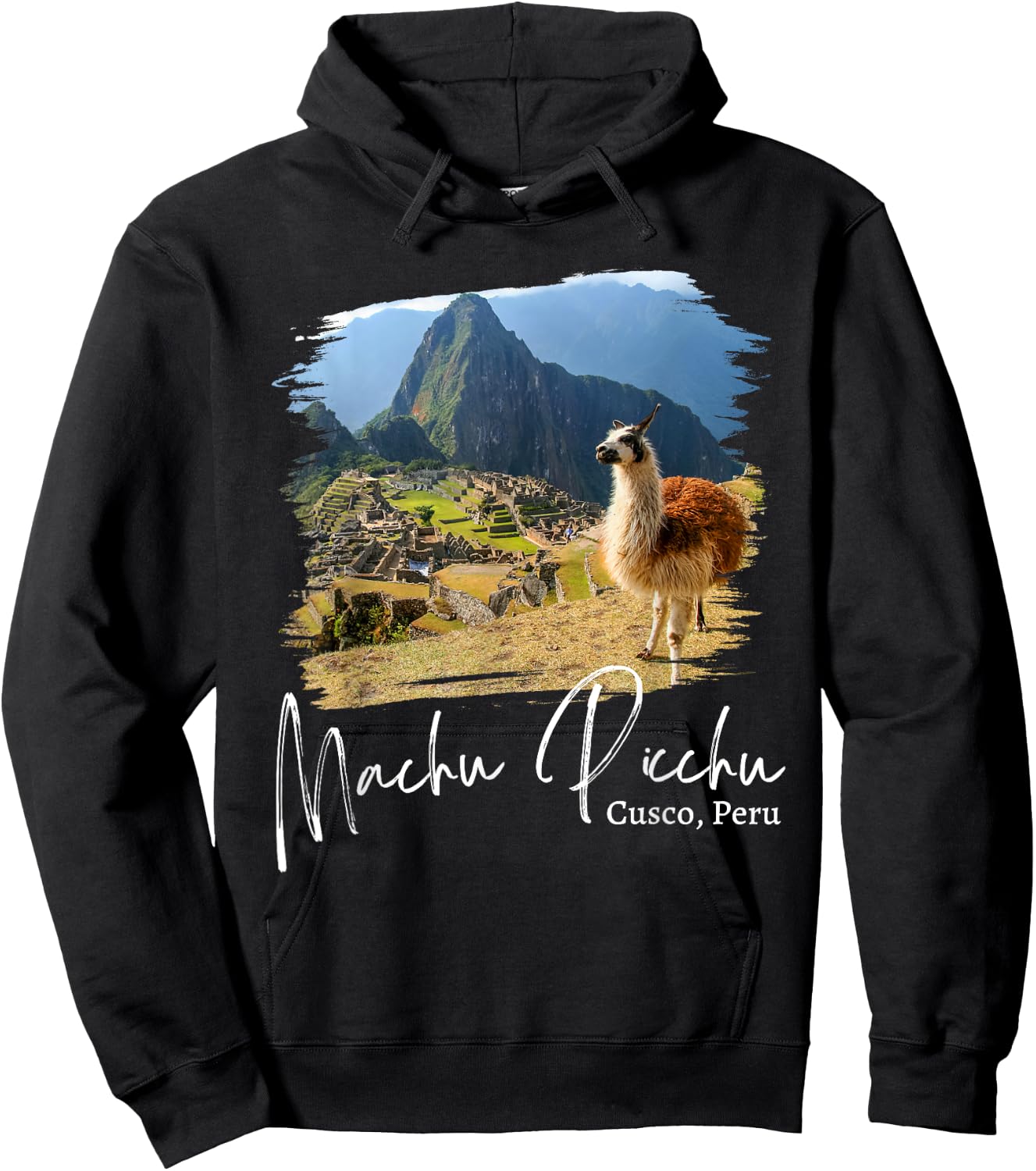 Peru Cusco Llama Souvenir Machu Picchu Hoodie - Hoodie | Black