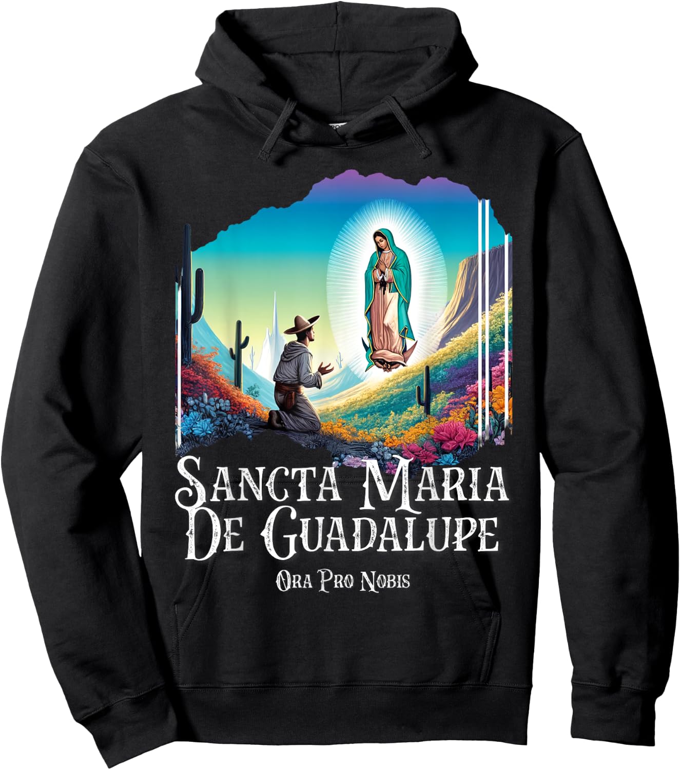Our Lady Of Guadalupe Marian Catholic Hoodie - Hoodie | Black