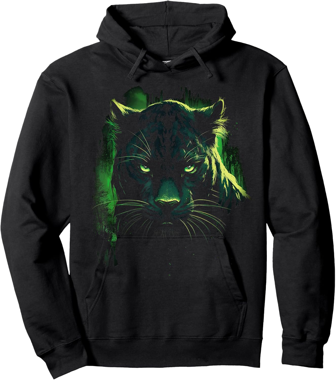 Panther with beautiful green eyes black panthers Hoodie - Hoodie | Black