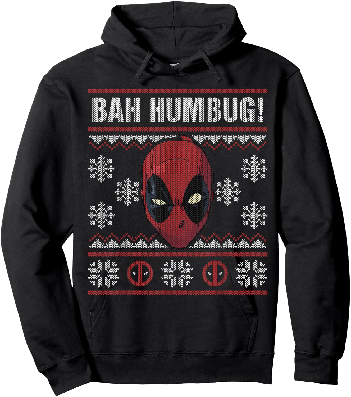 Marvel Deadpool Bah Humbug Holiday Hoodie - Hoodie | Black