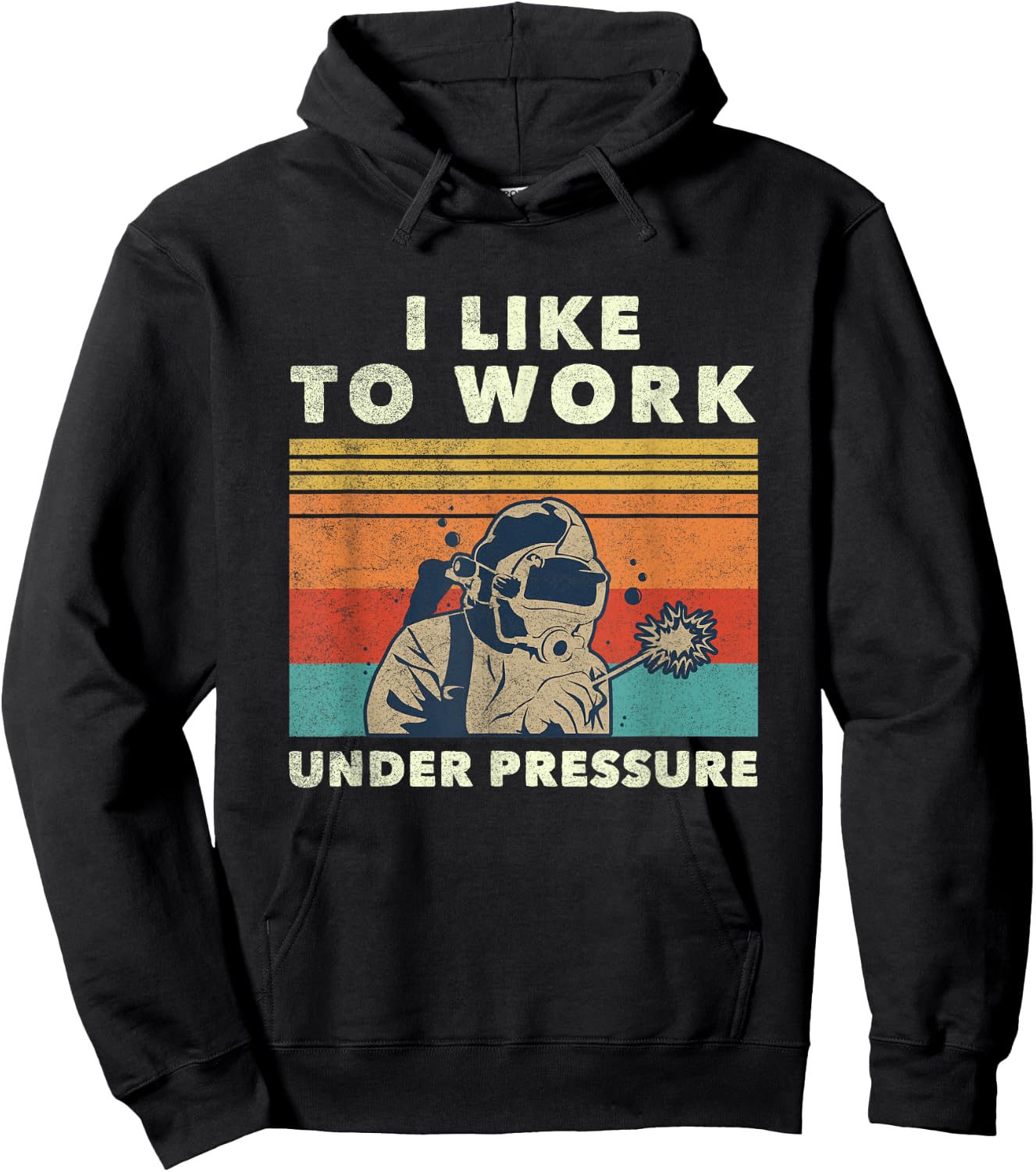 Weld Instructor Underwater Welding Quote - Men's Adult Sports Birthday - Black - Small - Short Sleeve - Classic Fit - Cotton 65%, Polyester 35% Hoodie - Hoodie | Black