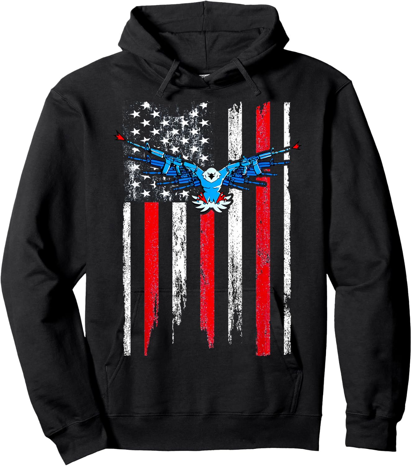 American Flag Demolition Ranch Hoodie - Hoodie | Black