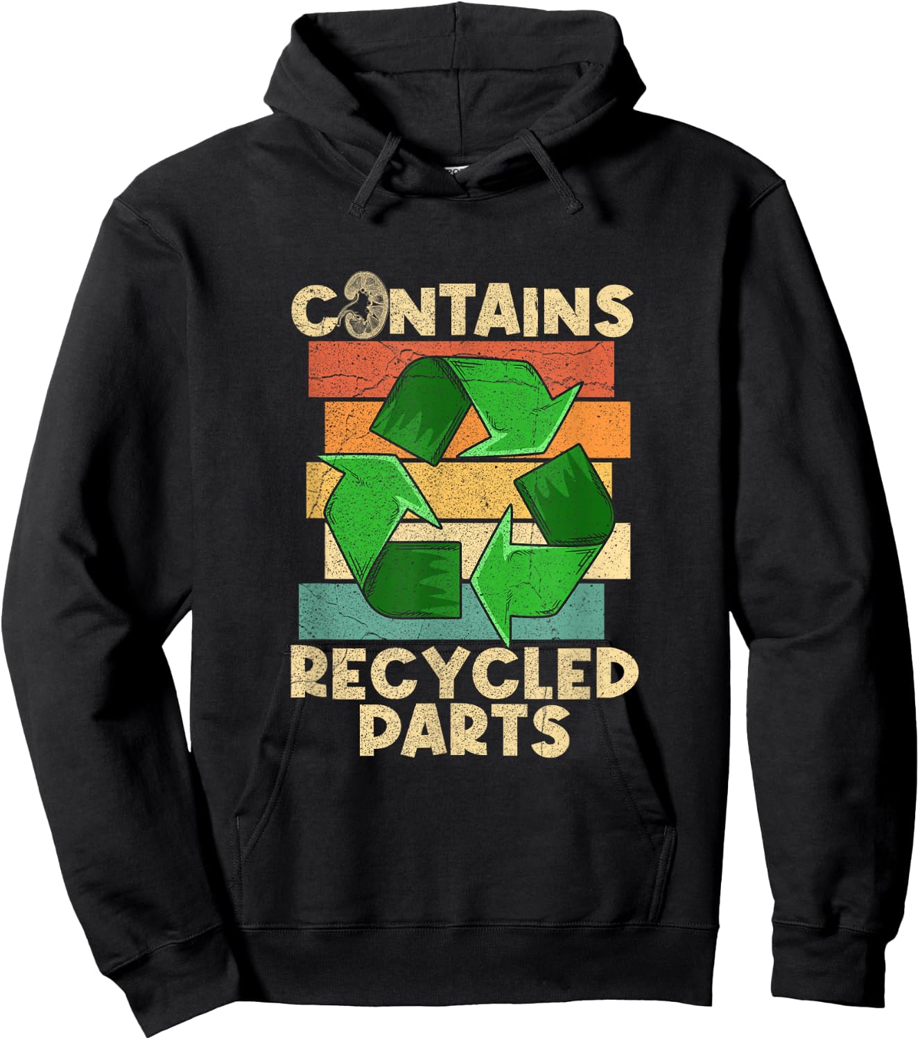 Organ Donation Design Kidney Transplant for -Adults, Black, Small, Short Sleeve, Classic Fit Hoodie - Hoodie | Black