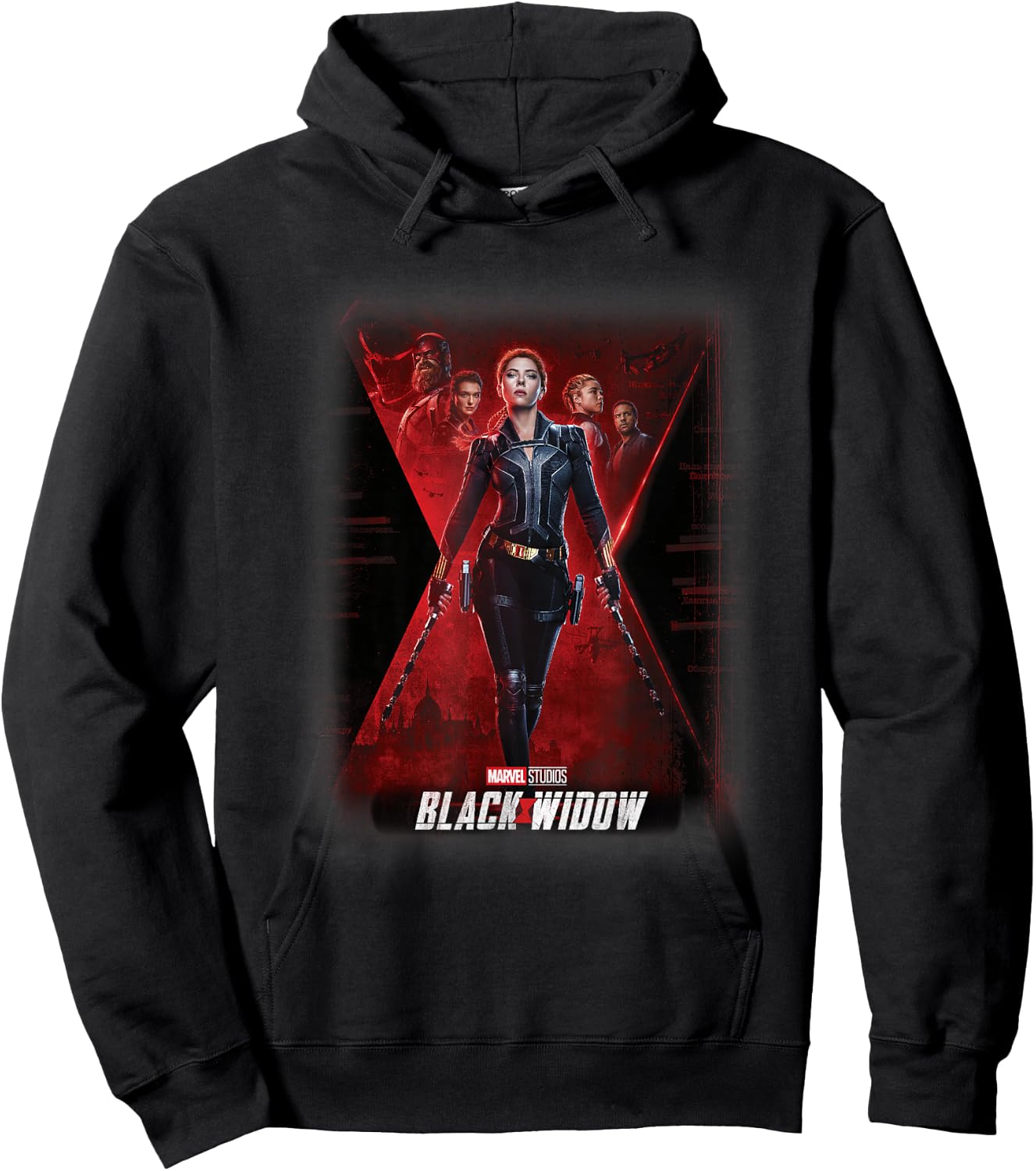 Marvel Black Widow Group Shot Poster Hoodie - Hoodie | Black