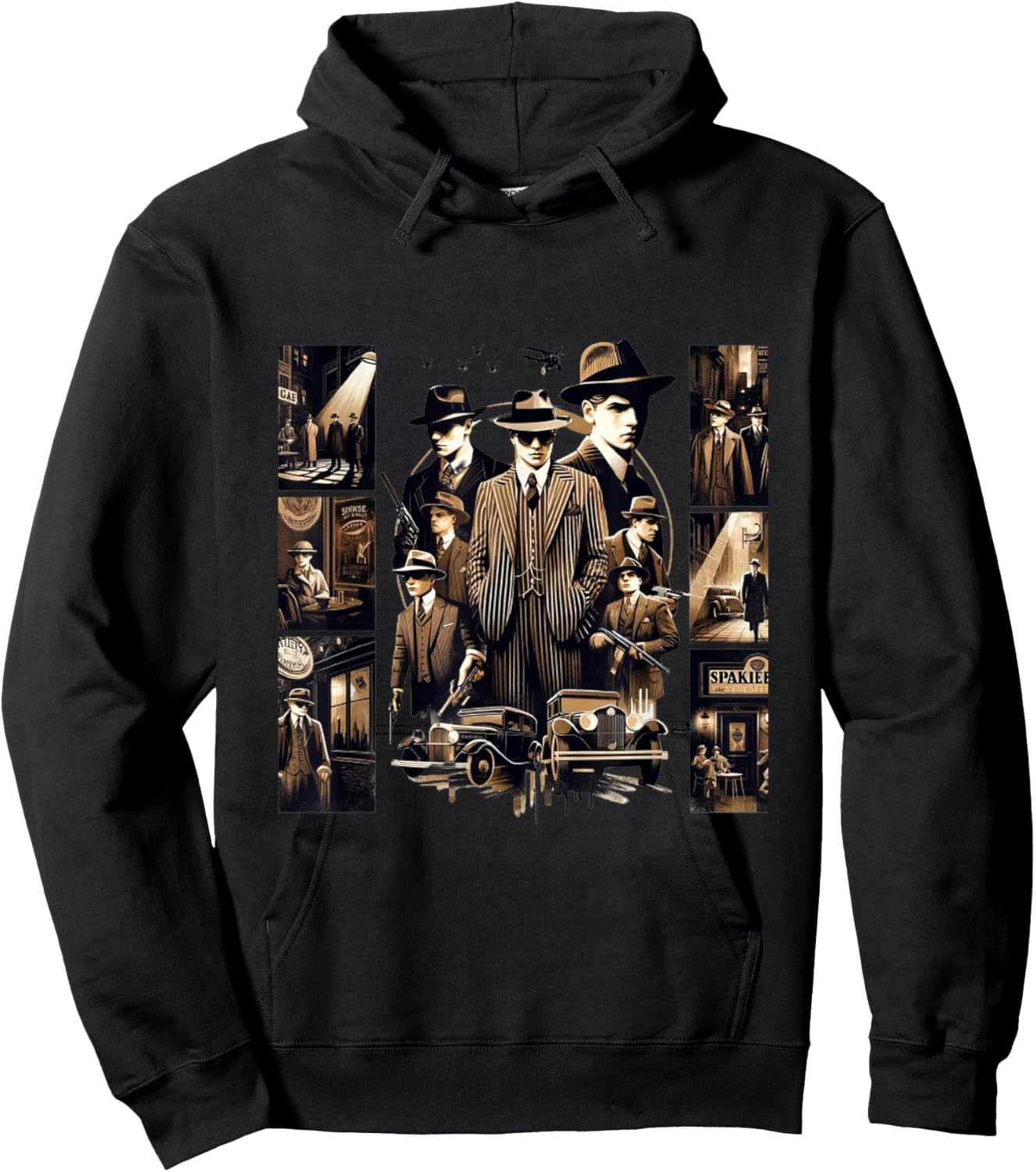 Gangsters Speakeasys 1920's Prohibition era Hoodie - Hoodie | Black
